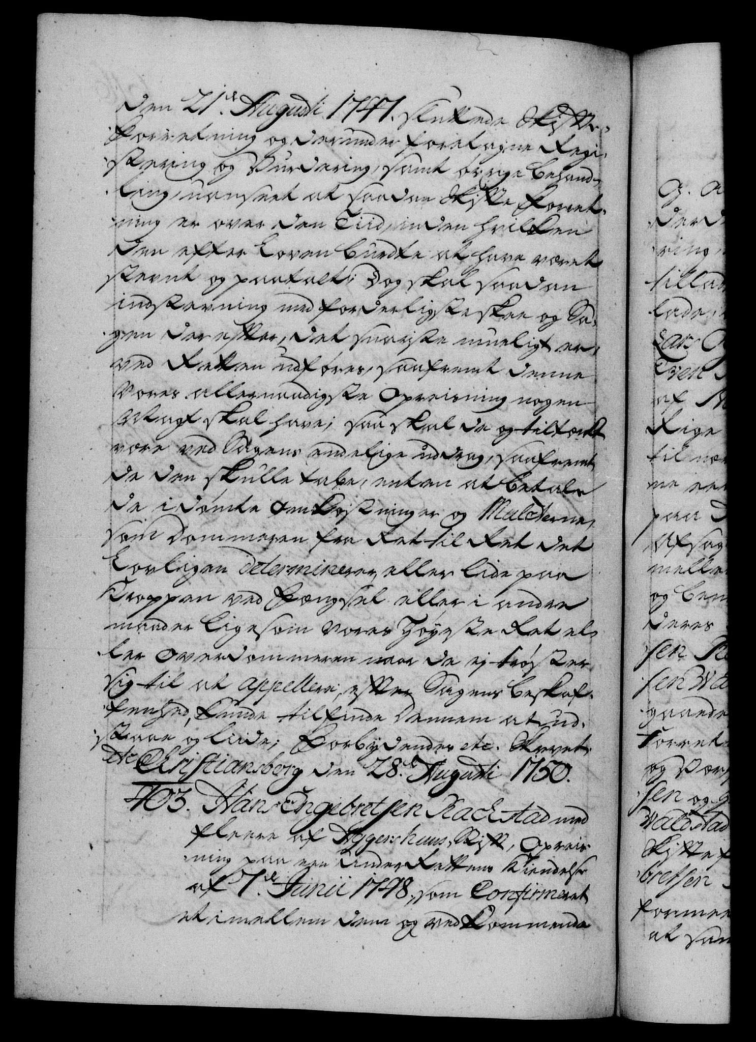 Danske Kanselli 1572-1799, AV/RA-EA-3023/F/Fc/Fca/Fcaa/L0036: Norske registre, 1749-1750, p. 616b