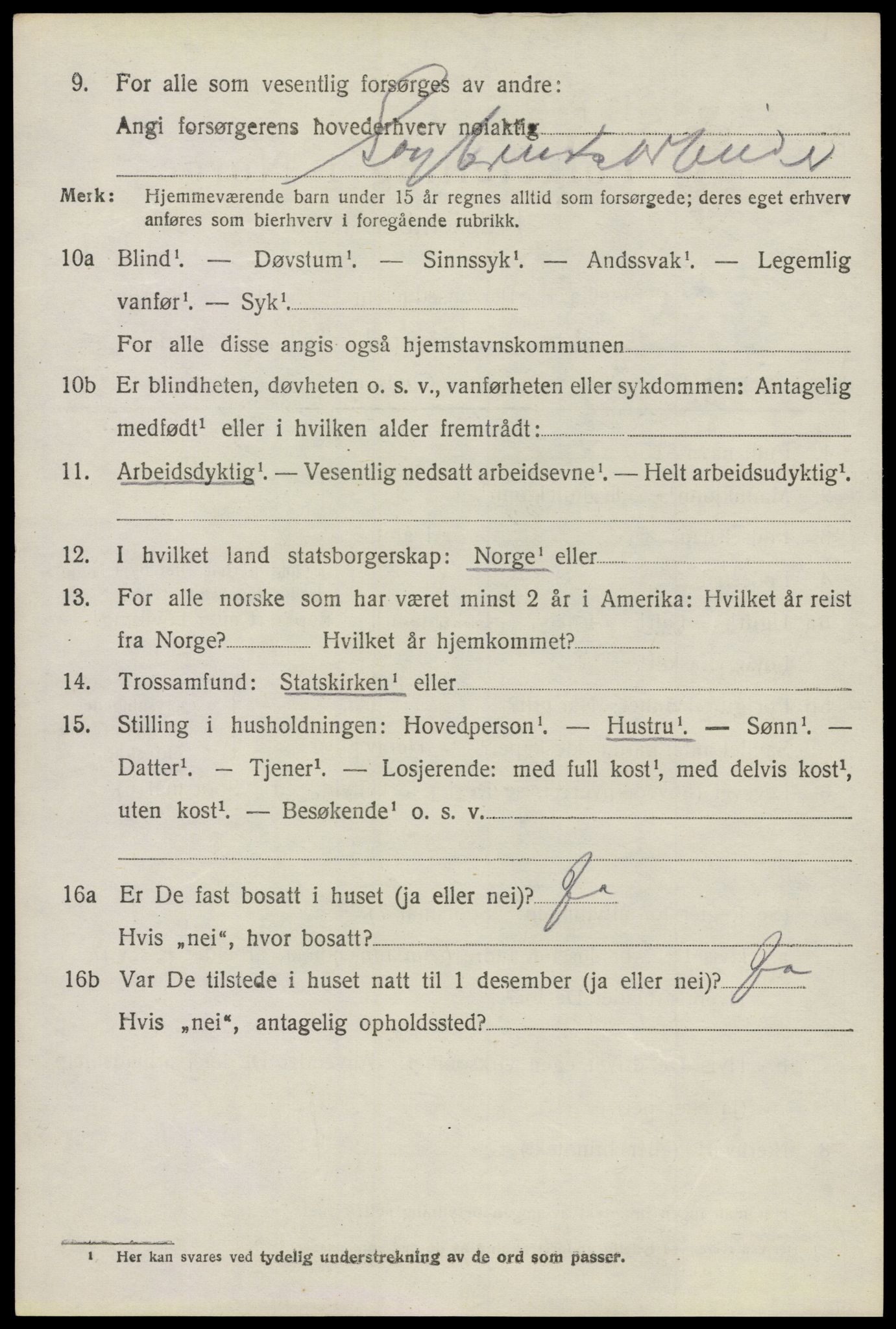 SAO, 1920 census for Glemmen, 1920, p. 5150