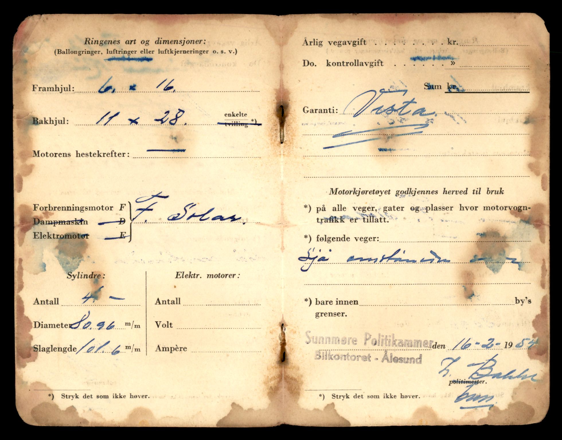Møre og Romsdal vegkontor - Ålesund trafikkstasjon, AV/SAT-A-4099/F/Fe/L0033: Registreringskort for kjøretøy T 12151 - T 12474, 1927-1998, p. 3326