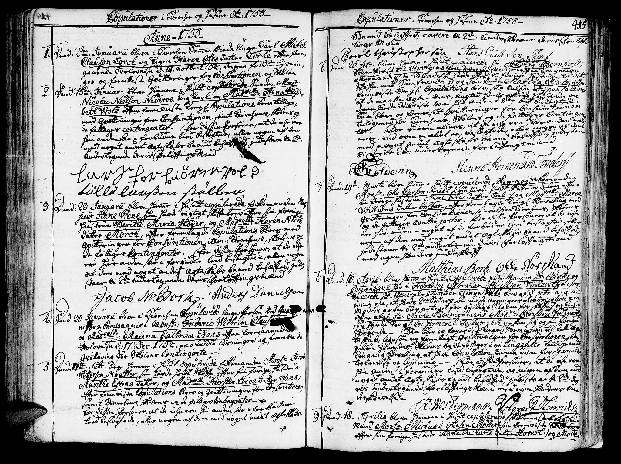 Ministerialprotokoller, klokkerbøker og fødselsregistre - Sør-Trøndelag, SAT/A-1456/602/L0103: Parish register (official) no. 602A01, 1732-1774, p. 415