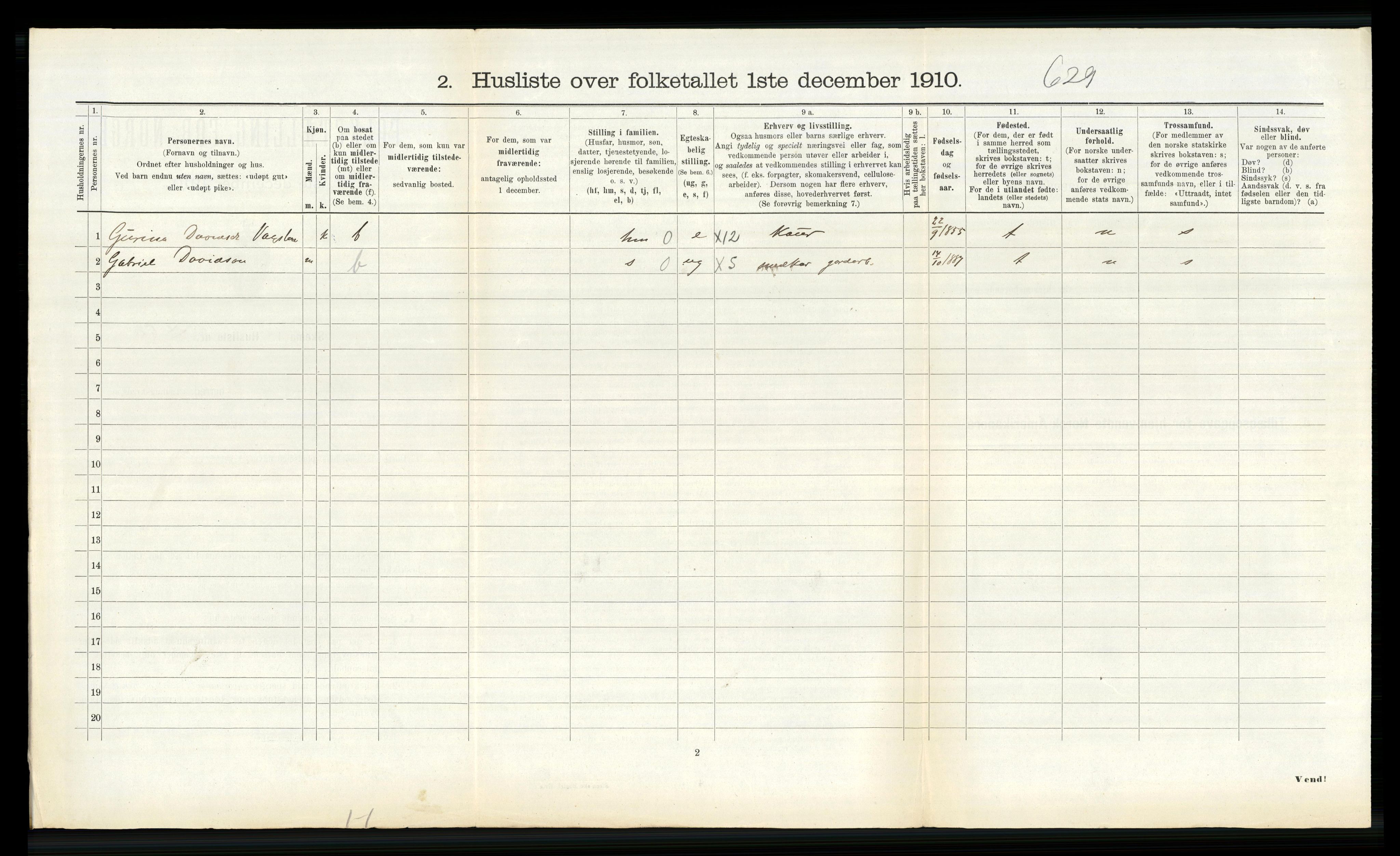 RA, 1910 census for Ytre Holmedal, 1910, p. 263