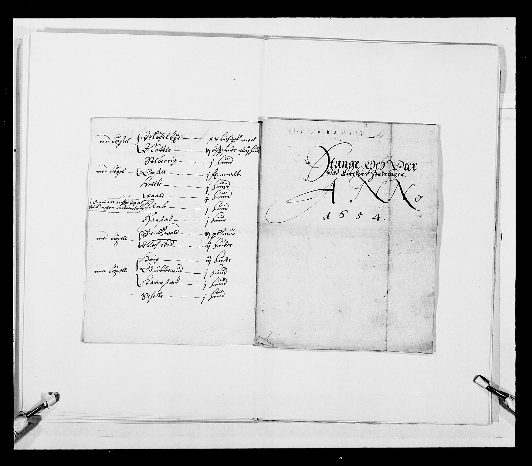 Stattholderembetet 1572-1771, AV/RA-EA-2870/Ek/L0030/0001: Jordebøker 1633-1658: / Kirke- og prestebolsgods i Akershus len, 1654, p. 22