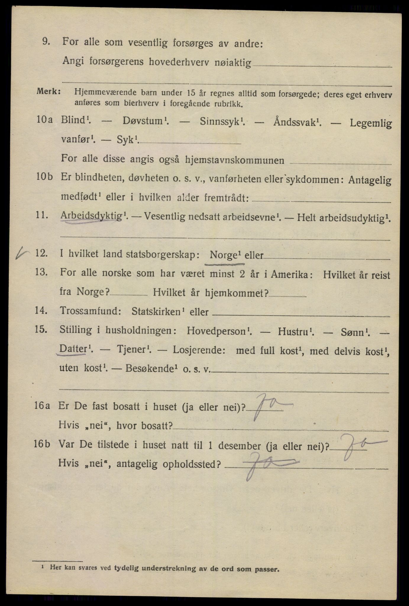 SAO, 1920 census for Kristiania, 1920, p. 145016