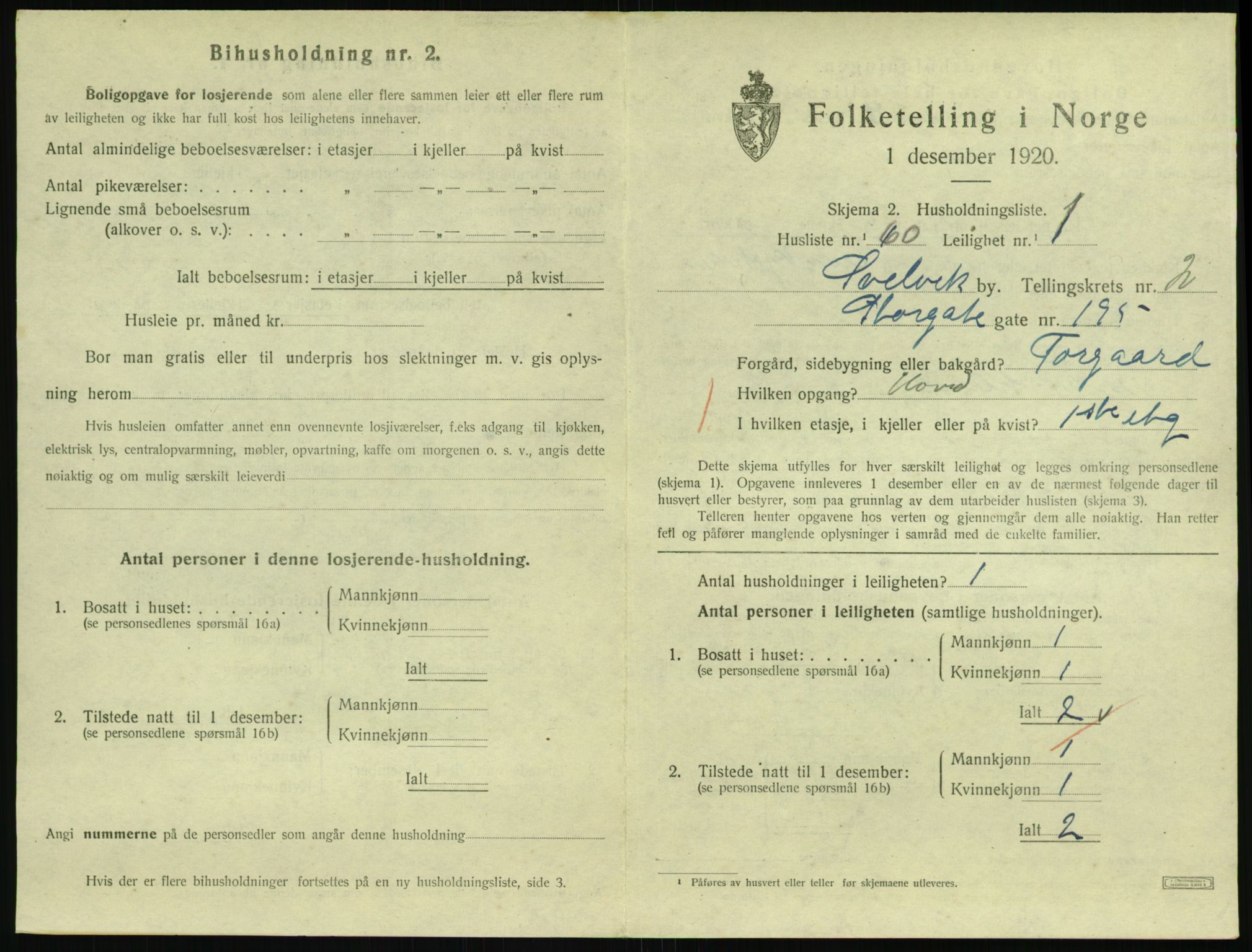 SAKO, 1920 census for Svelvik, 1920, p. 1017