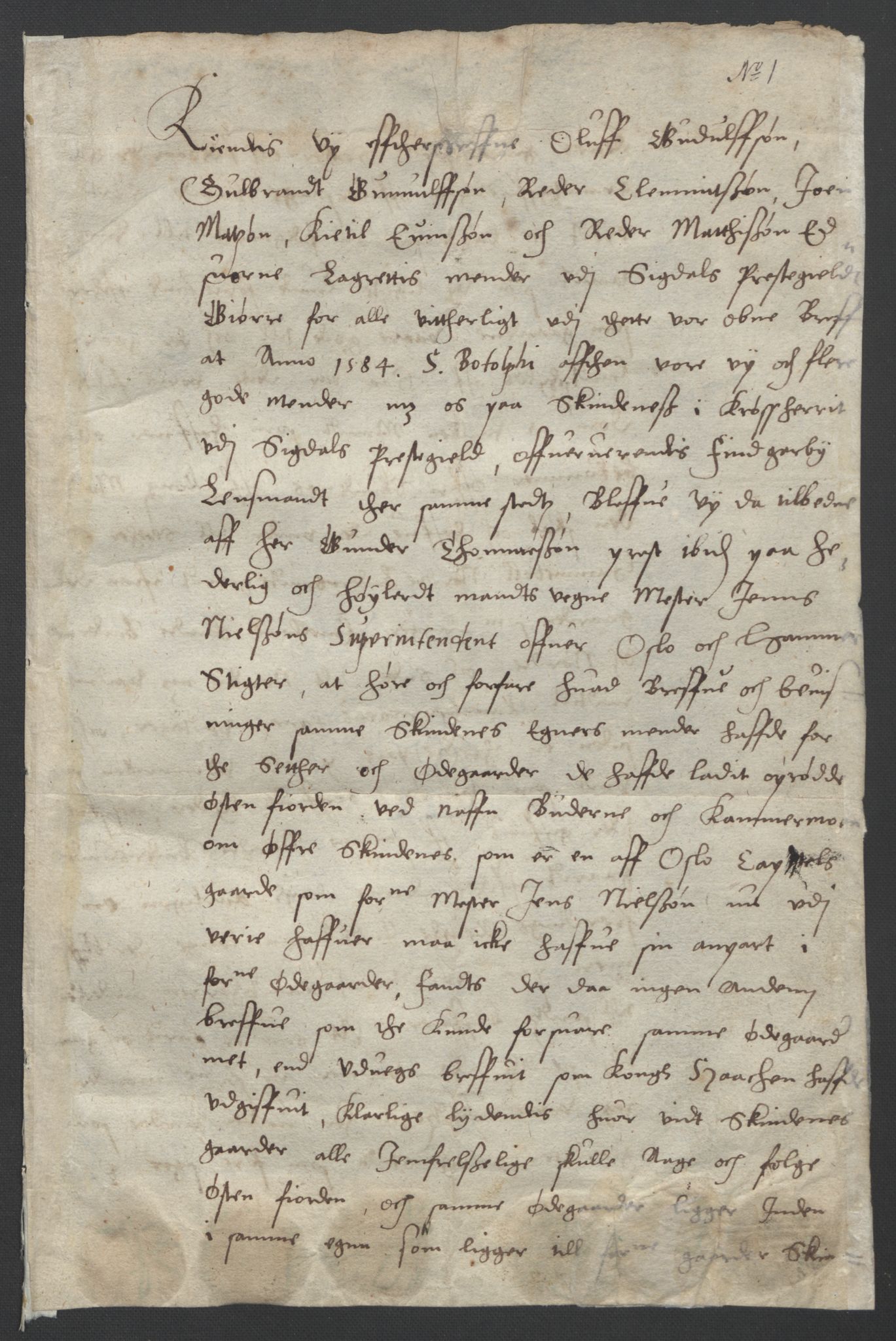Oslo stiftsdireksjon, AV/SAO-A-11085/G/Gb/L0001: Bispestolens dokumenter, 1584-1612, p. 4