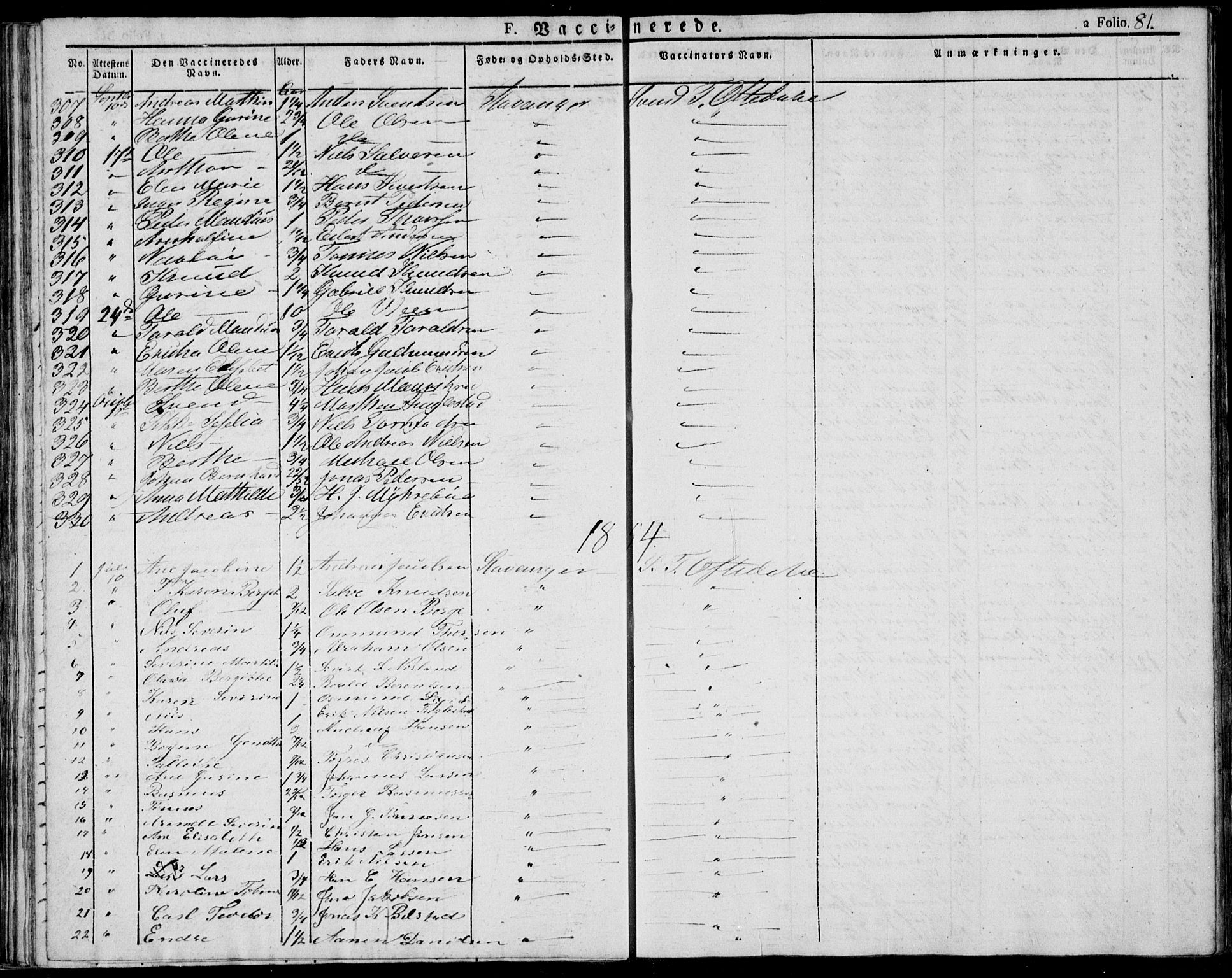 Domkirken sokneprestkontor, AV/SAST-A-101812/001/30/30BA/L0010: Parish register (official) no. A 10, 1821-1859, p. 81