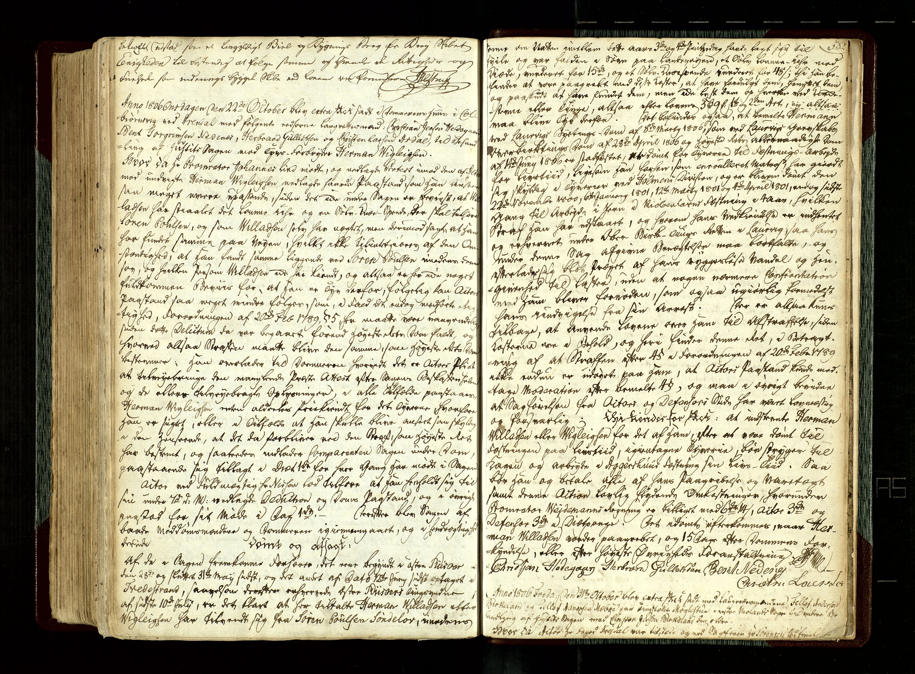 Nedenes sorenskriveri før 1824, SAK/1221-0007/F/Fb/L0004: Ekstrarettsprotokoll med register nr 4, 1801-1806, p. 382