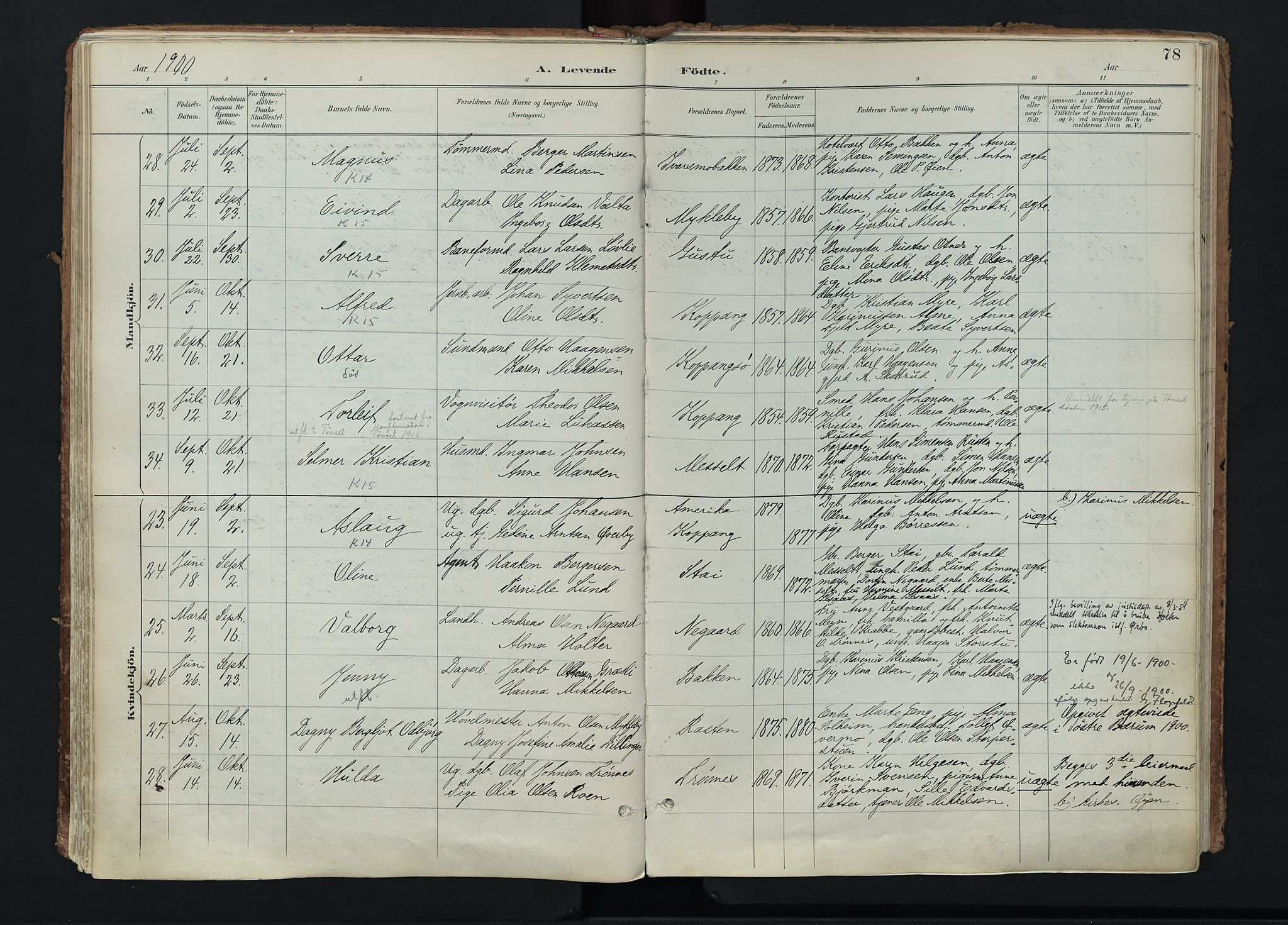 Stor-Elvdal prestekontor, AV/SAH-PREST-052/H/Ha/Haa/L0004: Parish register (official) no. 4, 1890-1922, p. 78