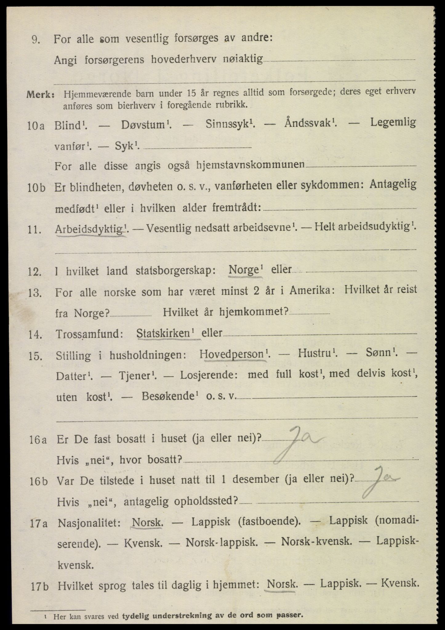 SAT, 1920 census for Kolvereid, 1920, p. 1502