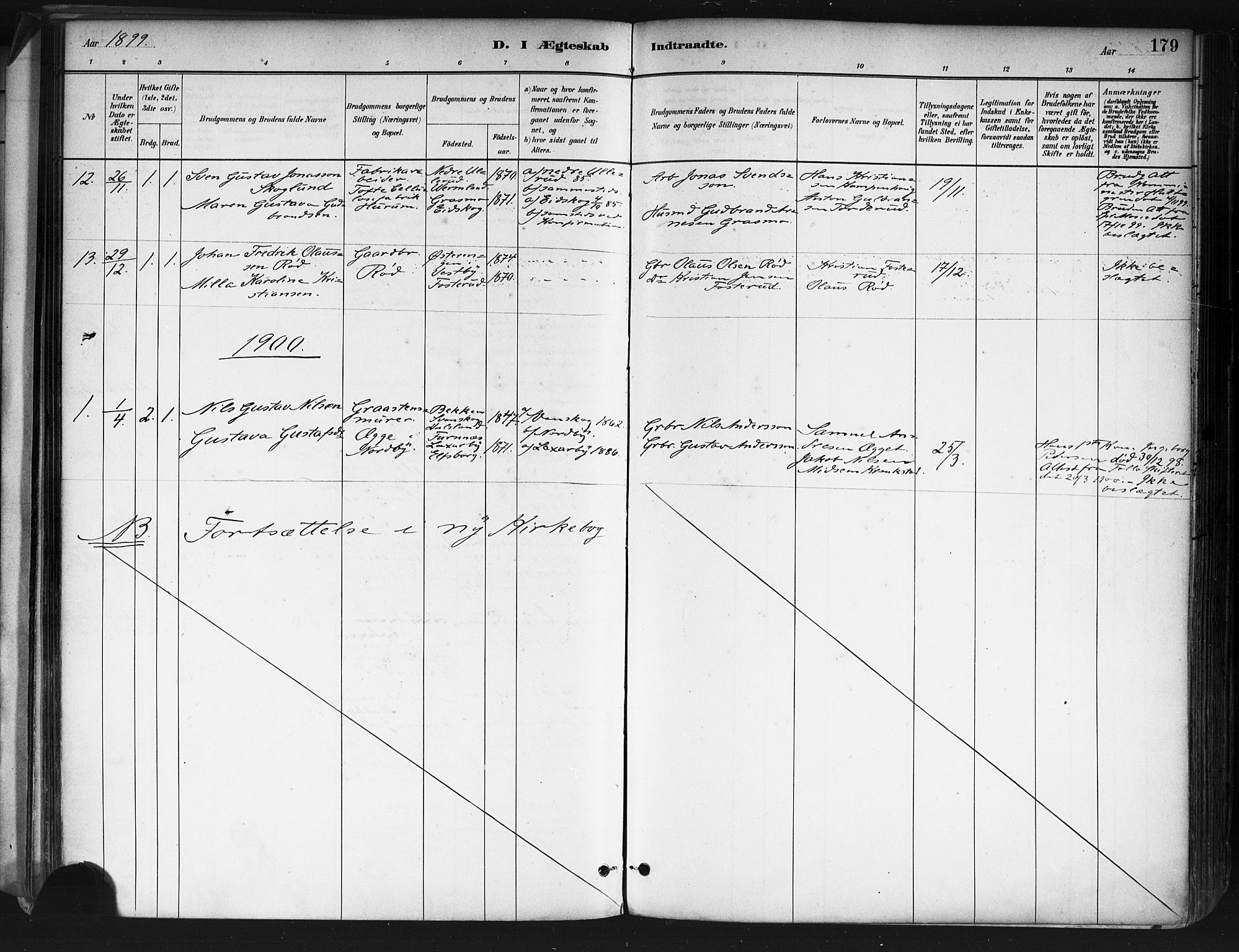 Ås prestekontor Kirkebøker, SAO/A-10894/F/Fa/L0009: Parish register (official) no. I 9, 1881-1900, p. 179