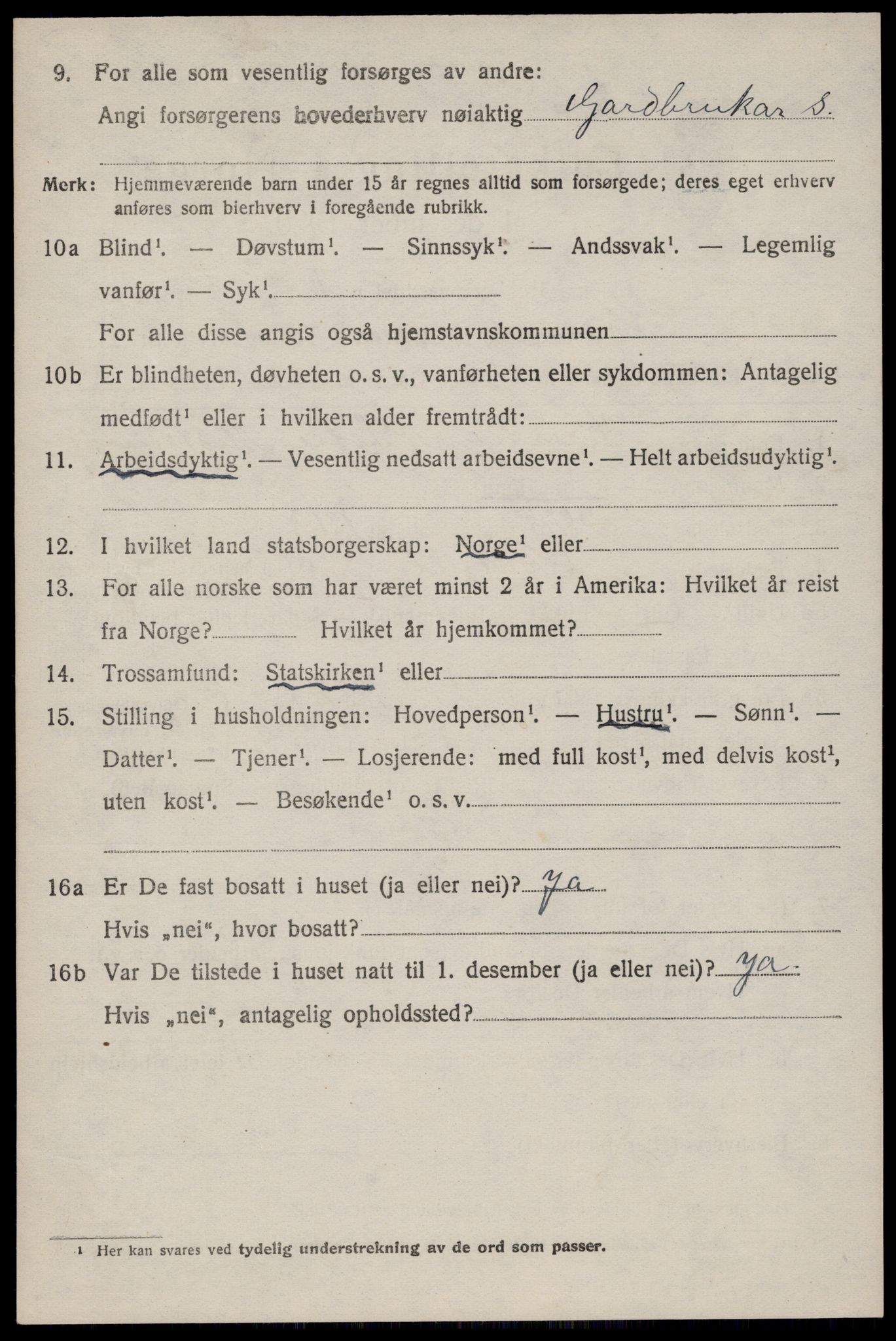 SAKO, 1920 census for Kviteseid, 1920, p. 5238