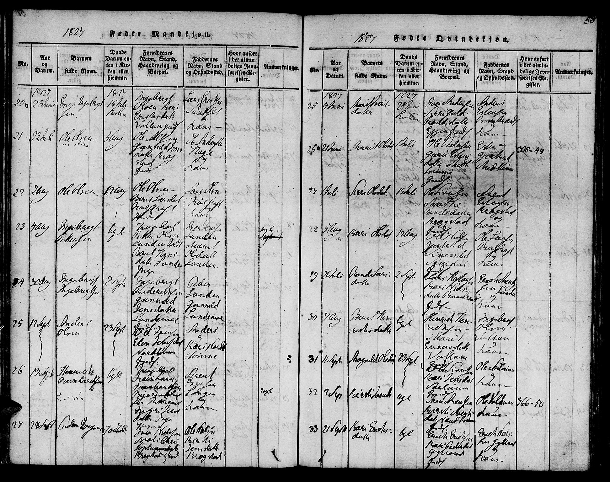 Ministerialprotokoller, klokkerbøker og fødselsregistre - Sør-Trøndelag, SAT/A-1456/692/L1102: Parish register (official) no. 692A02, 1816-1842, p. 58