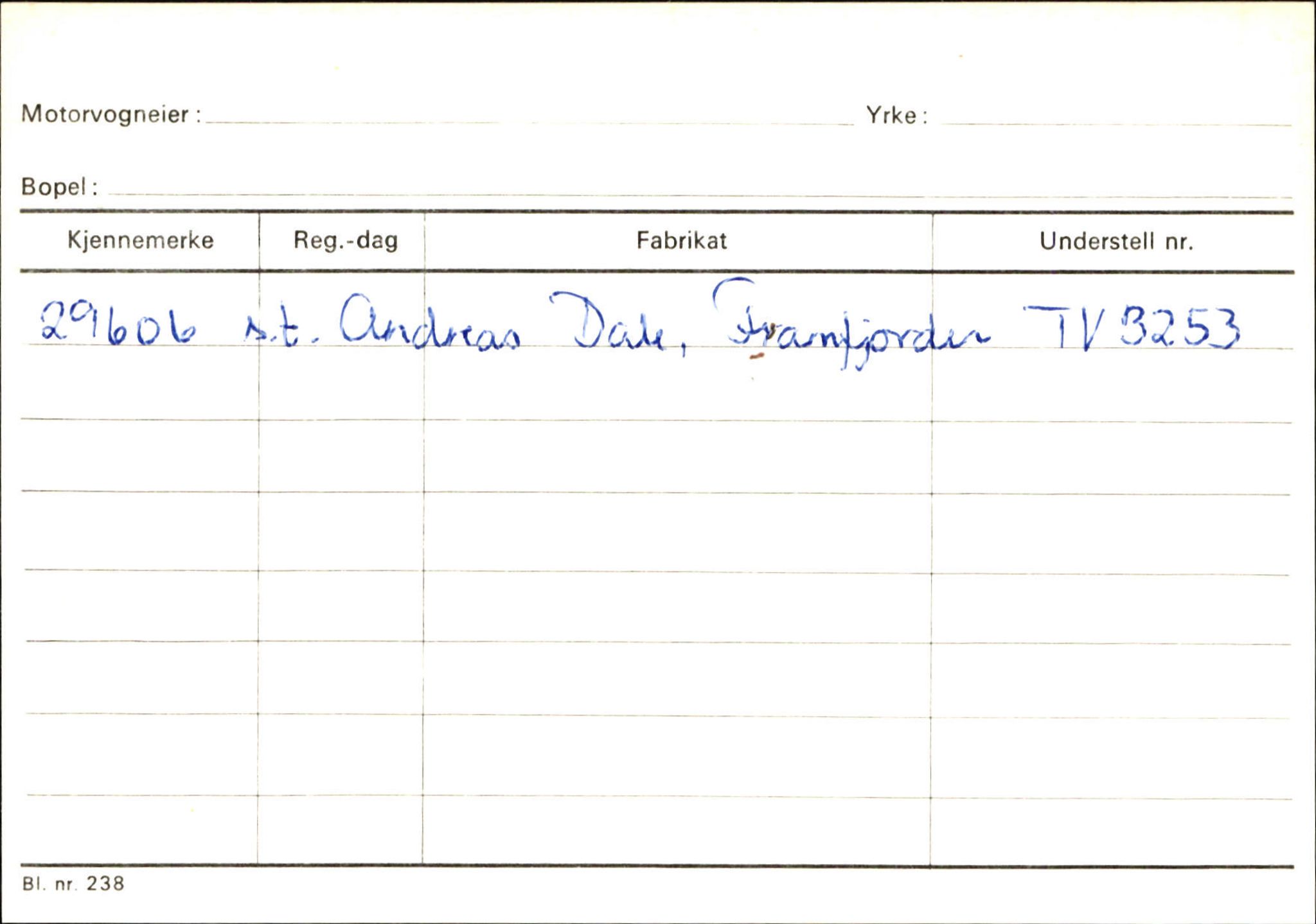 Statens vegvesen, Sogn og Fjordane vegkontor, SAB/A-5301/4/F/L0125: Eigarregister Sogndal V-Å. Aurland A-Å. Fjaler A-N, 1945-1975, p. 1206