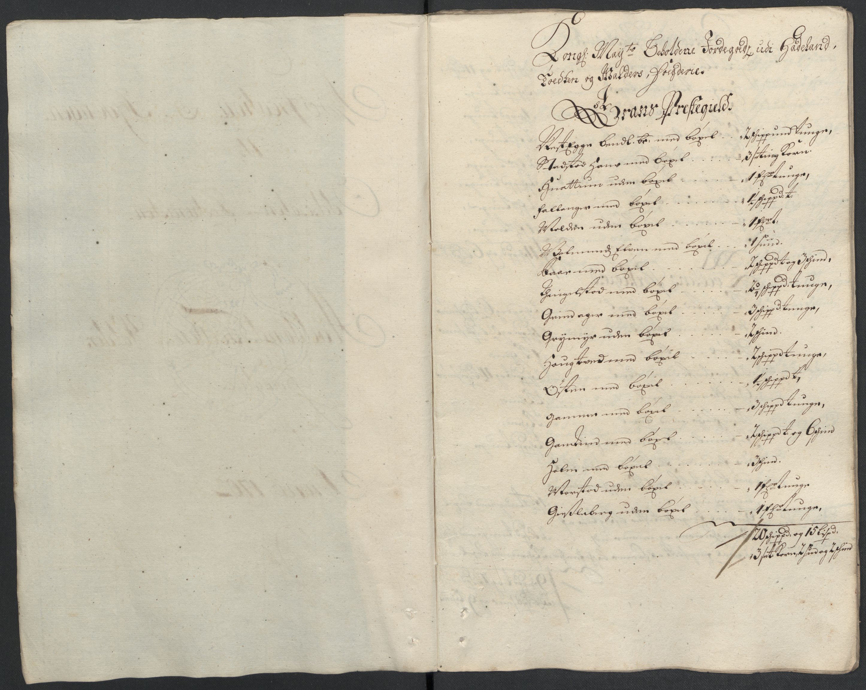 Rentekammeret inntil 1814, Reviderte regnskaper, Fogderegnskap, AV/RA-EA-4092/R18/L1300: Fogderegnskap Hadeland, Toten og Valdres, 1702, p. 362