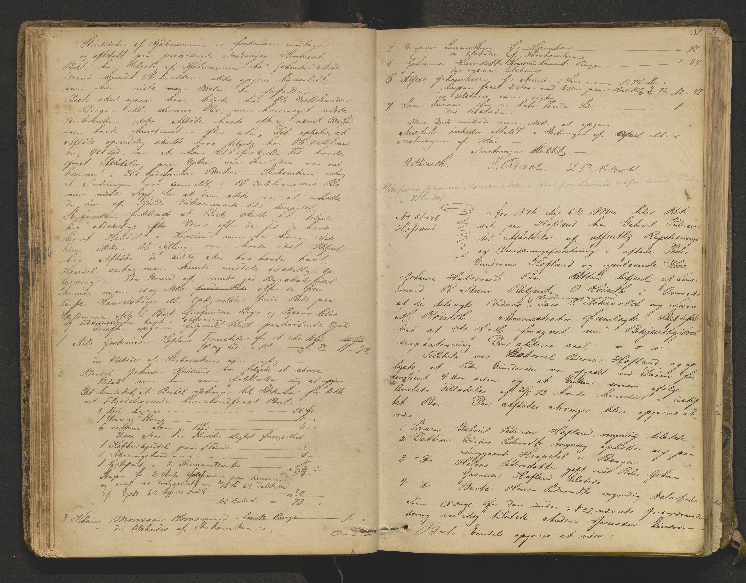 Lensmannen i Askvoll, AV/SAB-A-26301/0006/L0003: Registreringsprotokoll, 1869-1904, p. 50b-51a