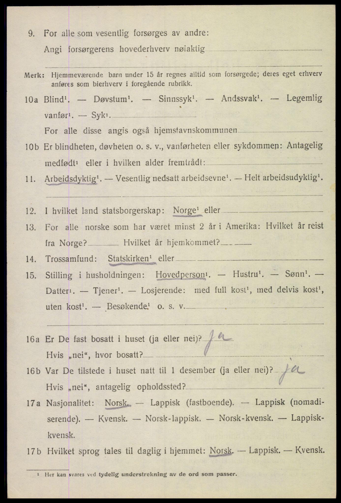 SAT, 1920 census for Hadsel, 1920, p. 11525