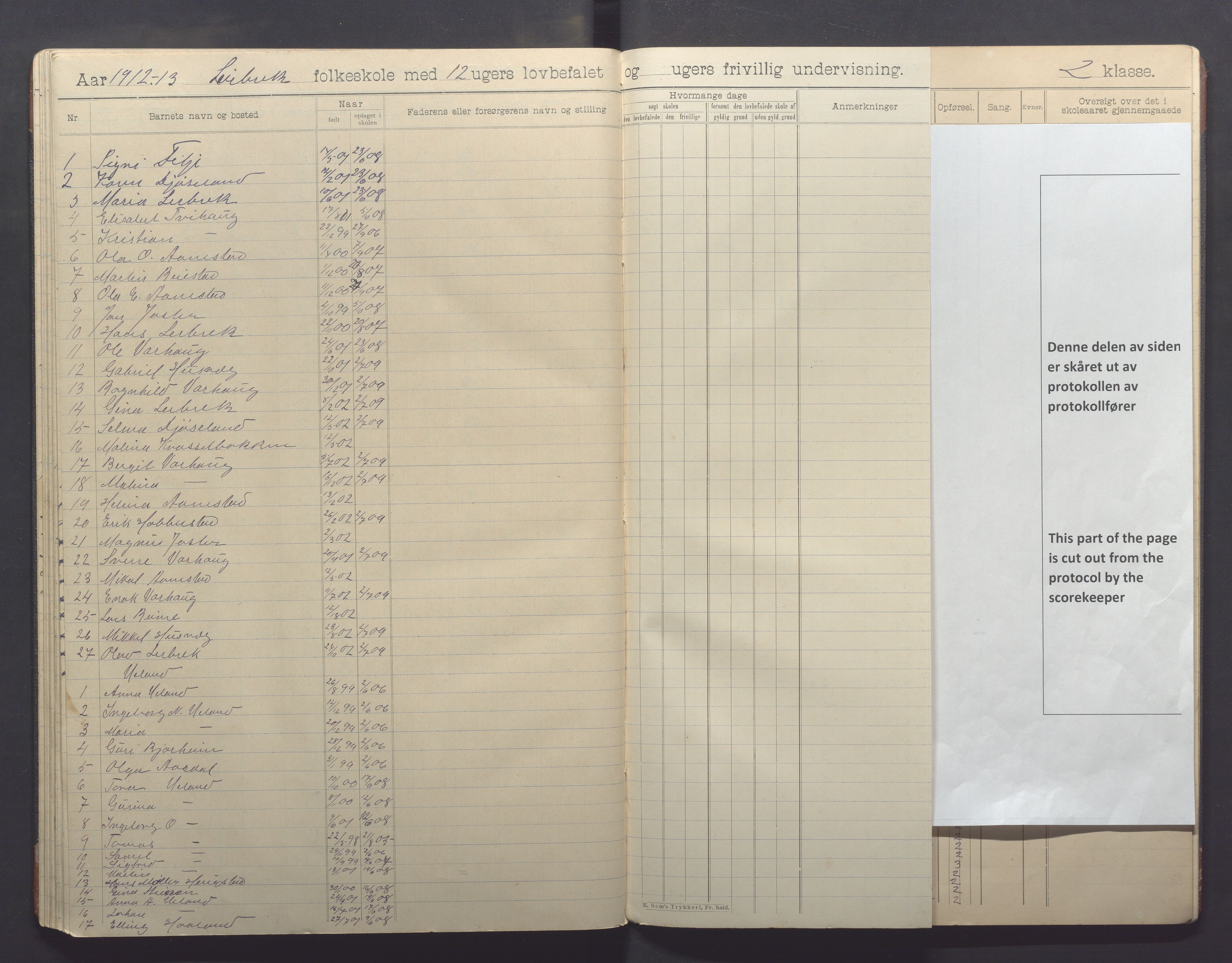 Varhaug kommune- Lerbrekk skule, IKAR/K-100961/H/L0003: Skuleprotokoll, 1902-1913, p. 47