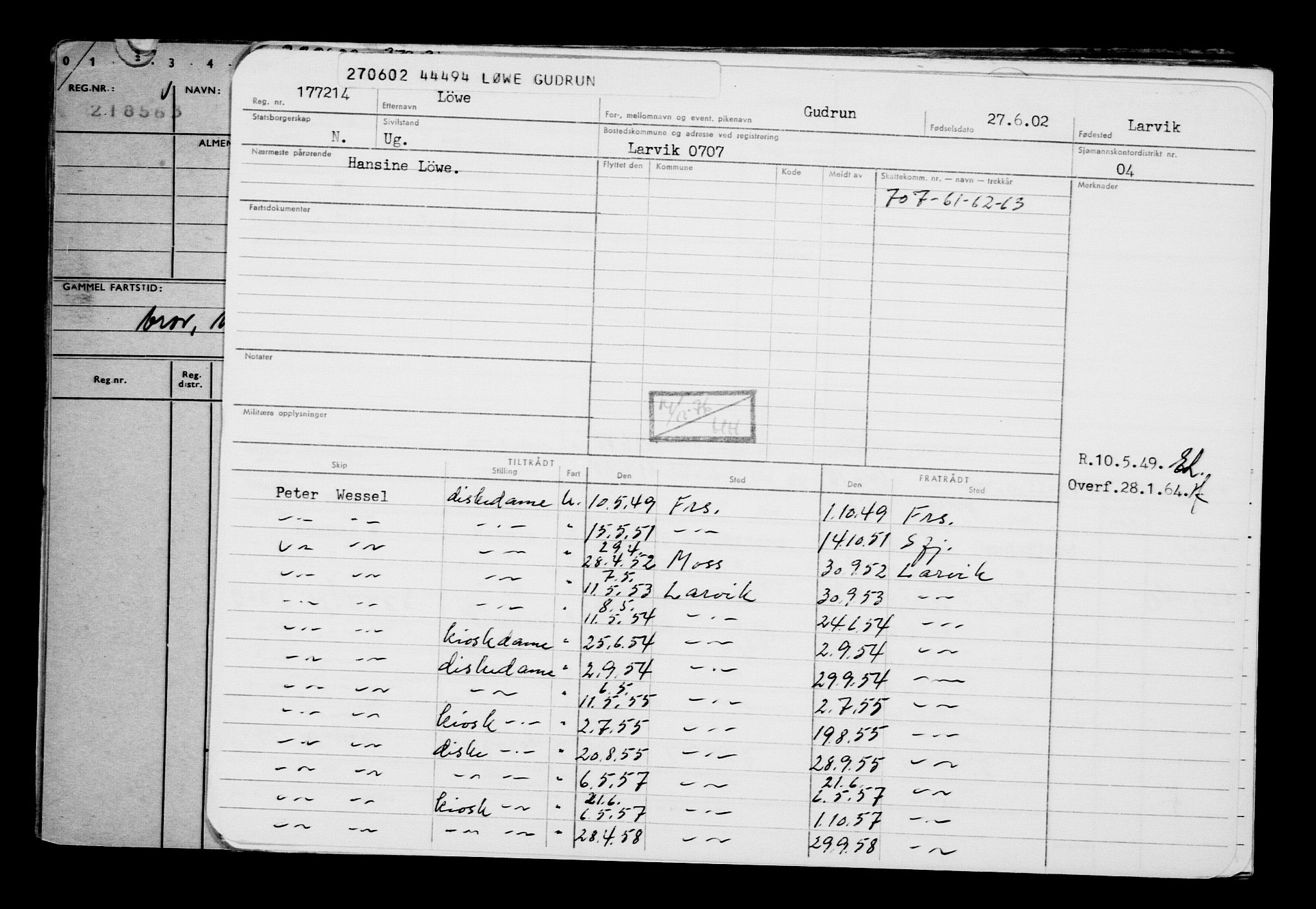 Direktoratet for sjømenn, AV/RA-S-3545/G/Gb/L0044: Hovedkort, 1902, p. 834