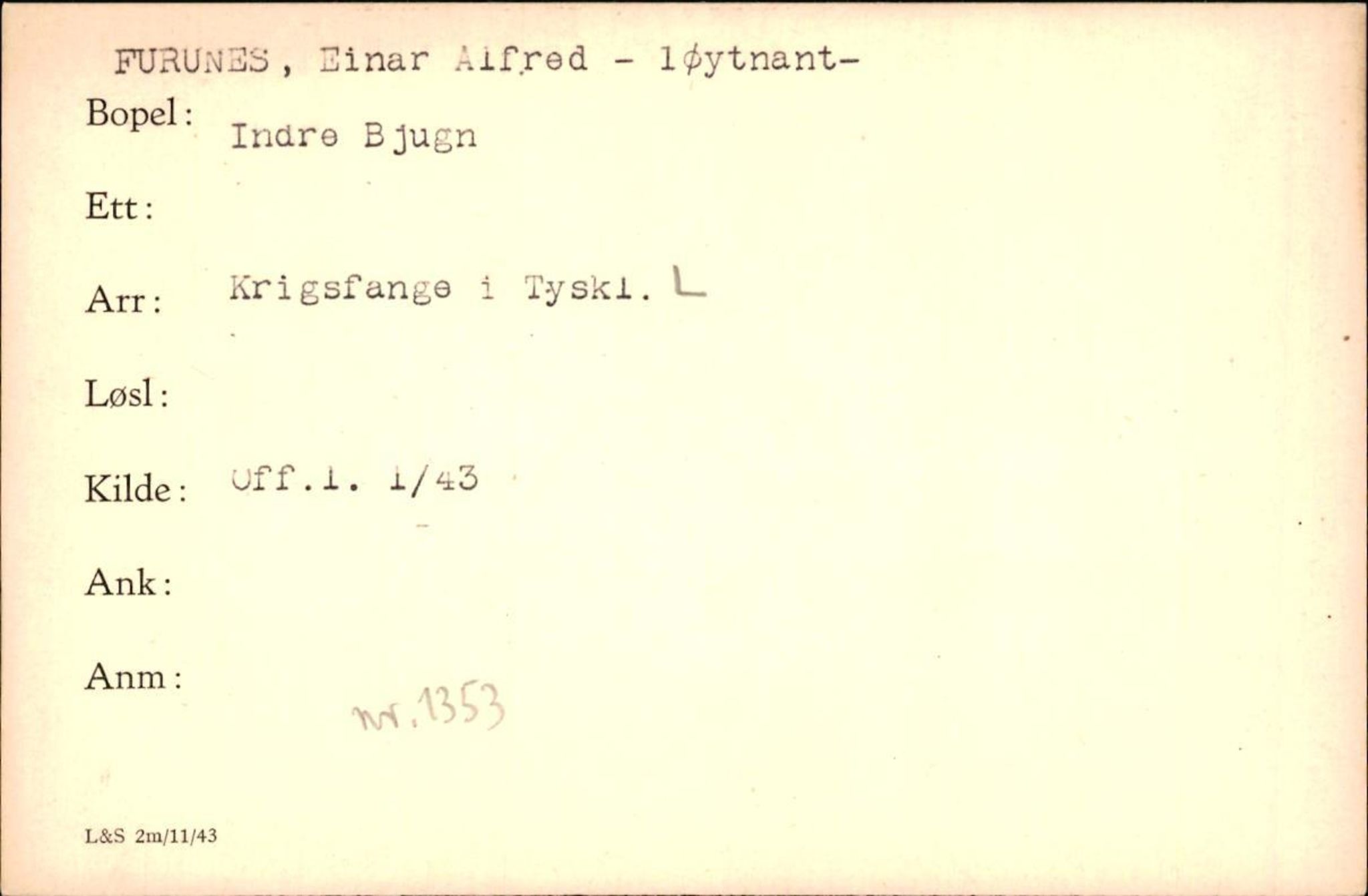 Forsvaret, Forsvarets krigshistoriske avdeling, RA/RAFA-2017/Y/Yf/L0200: II-C-11-2102  -  Norske krigsfanger i Tyskland, 1940-1945, p. 289