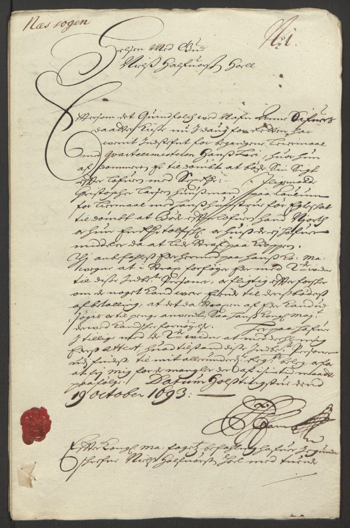 Rentekammeret inntil 1814, Reviderte regnskaper, Fogderegnskap, RA/EA-4092/R16/L1034: Fogderegnskap Hedmark, 1693, p. 65