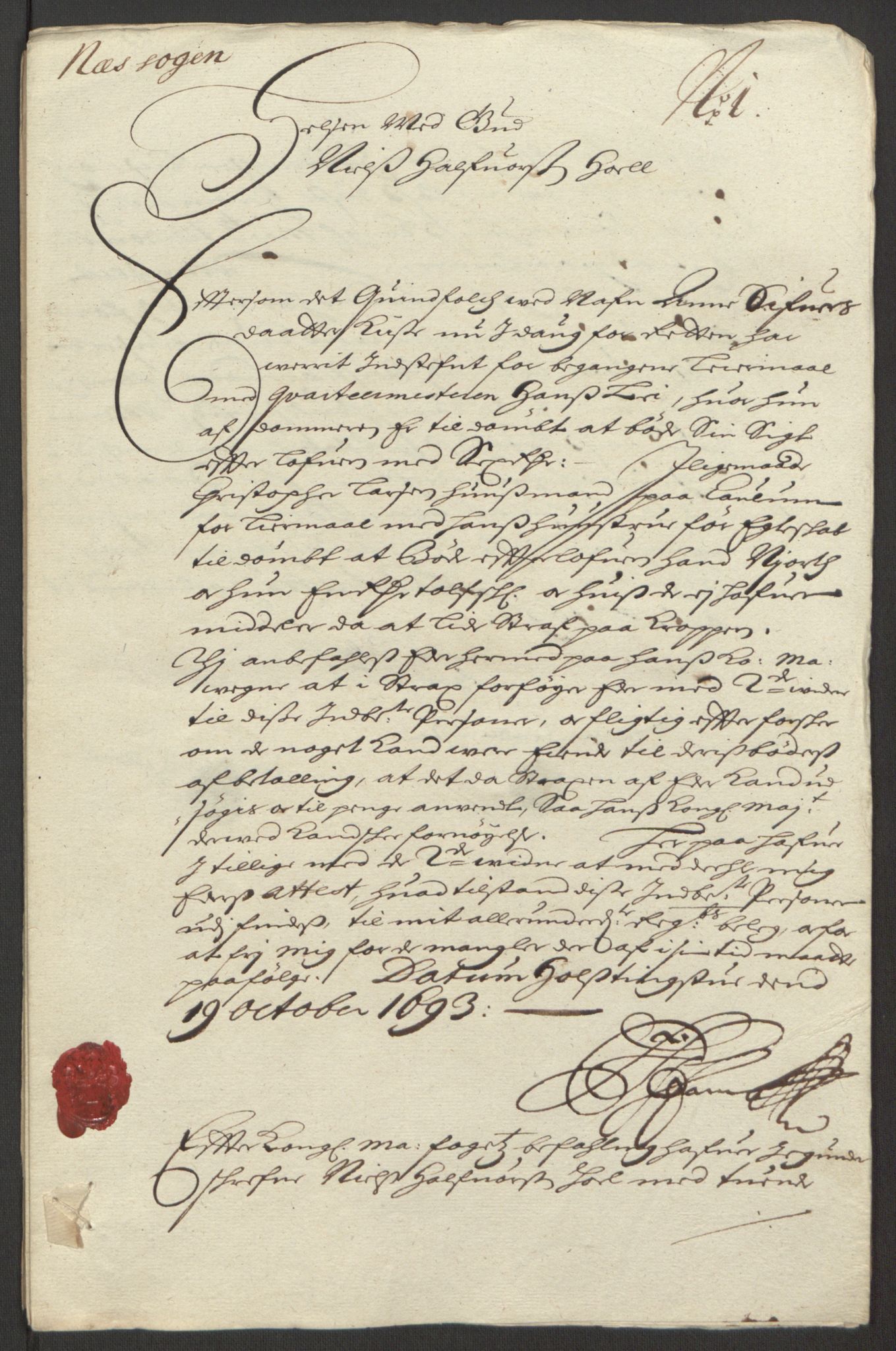 Rentekammeret inntil 1814, Reviderte regnskaper, Fogderegnskap, AV/RA-EA-4092/R16/L1034: Fogderegnskap Hedmark, 1693, p. 65