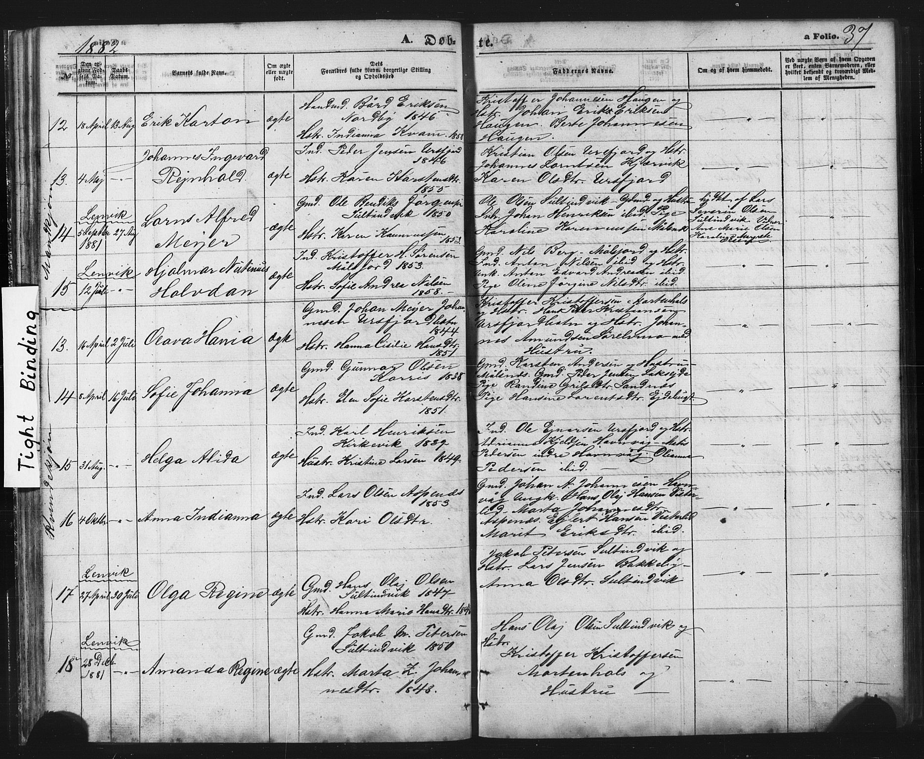 Balsfjord sokneprestembete, AV/SATØ-S-1303/G/Gab/L0002klokker: Parish register (copy) no. 2, 1870-1886, p. 37