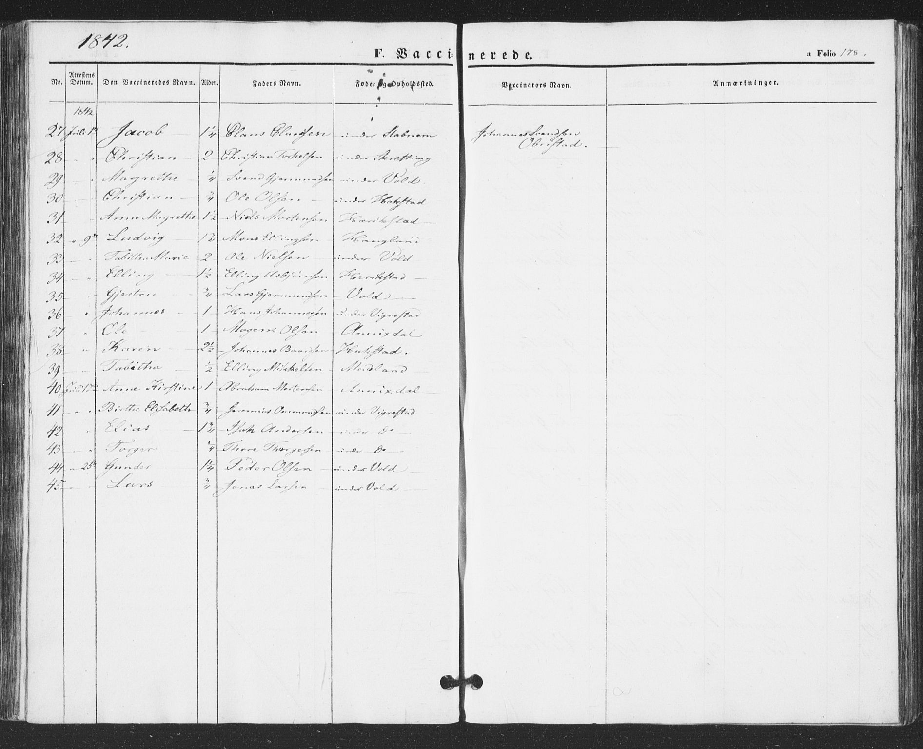 Hå sokneprestkontor, AV/SAST-A-101801/001/30BA/L0007: Parish register (official) no. A 6, 1842-1855, p. 178