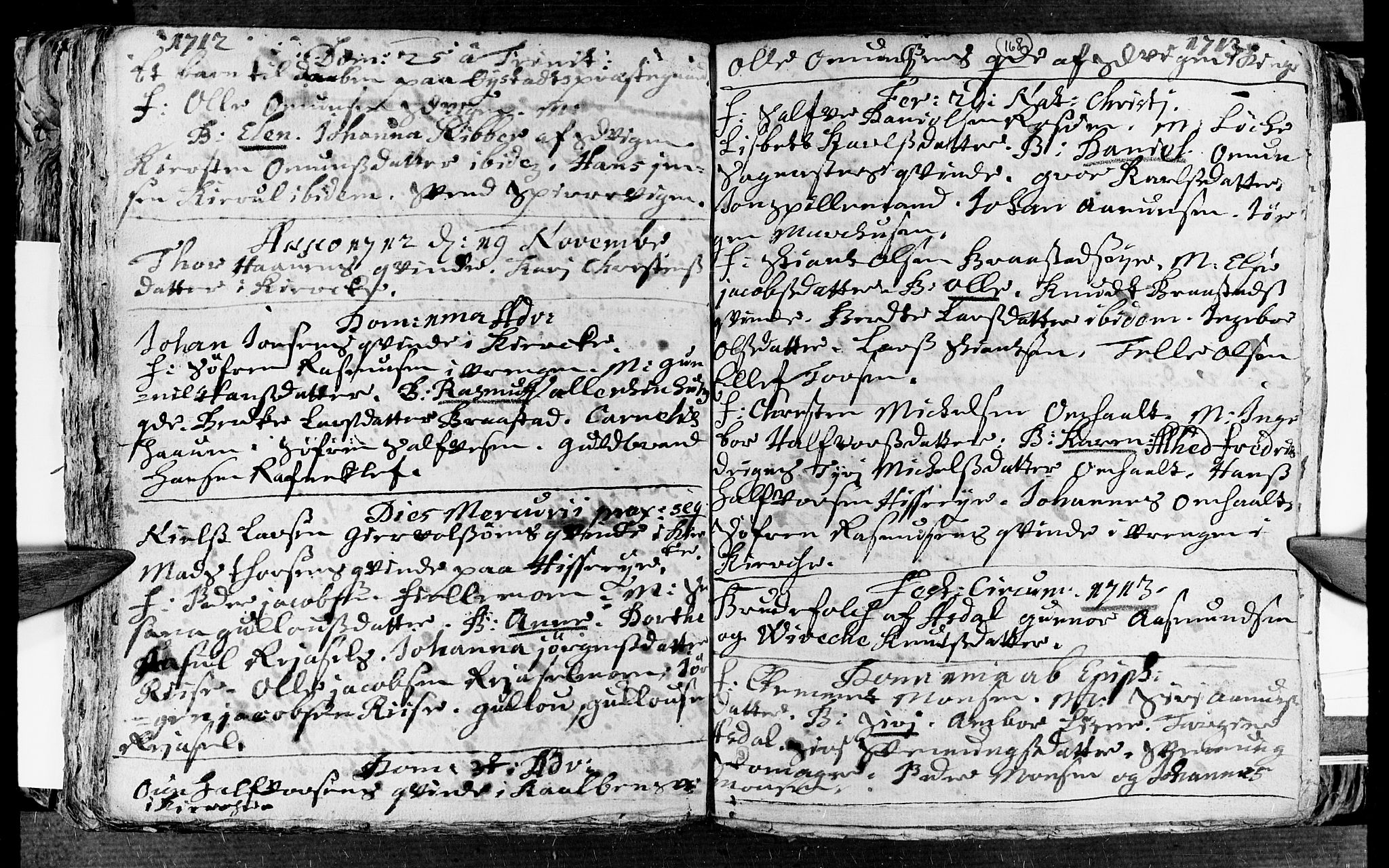 Øyestad sokneprestkontor, AV/SAK-1111-0049/F/Fa/L0002: Parish register (official) no. A 2, 1692-1722, p. 168