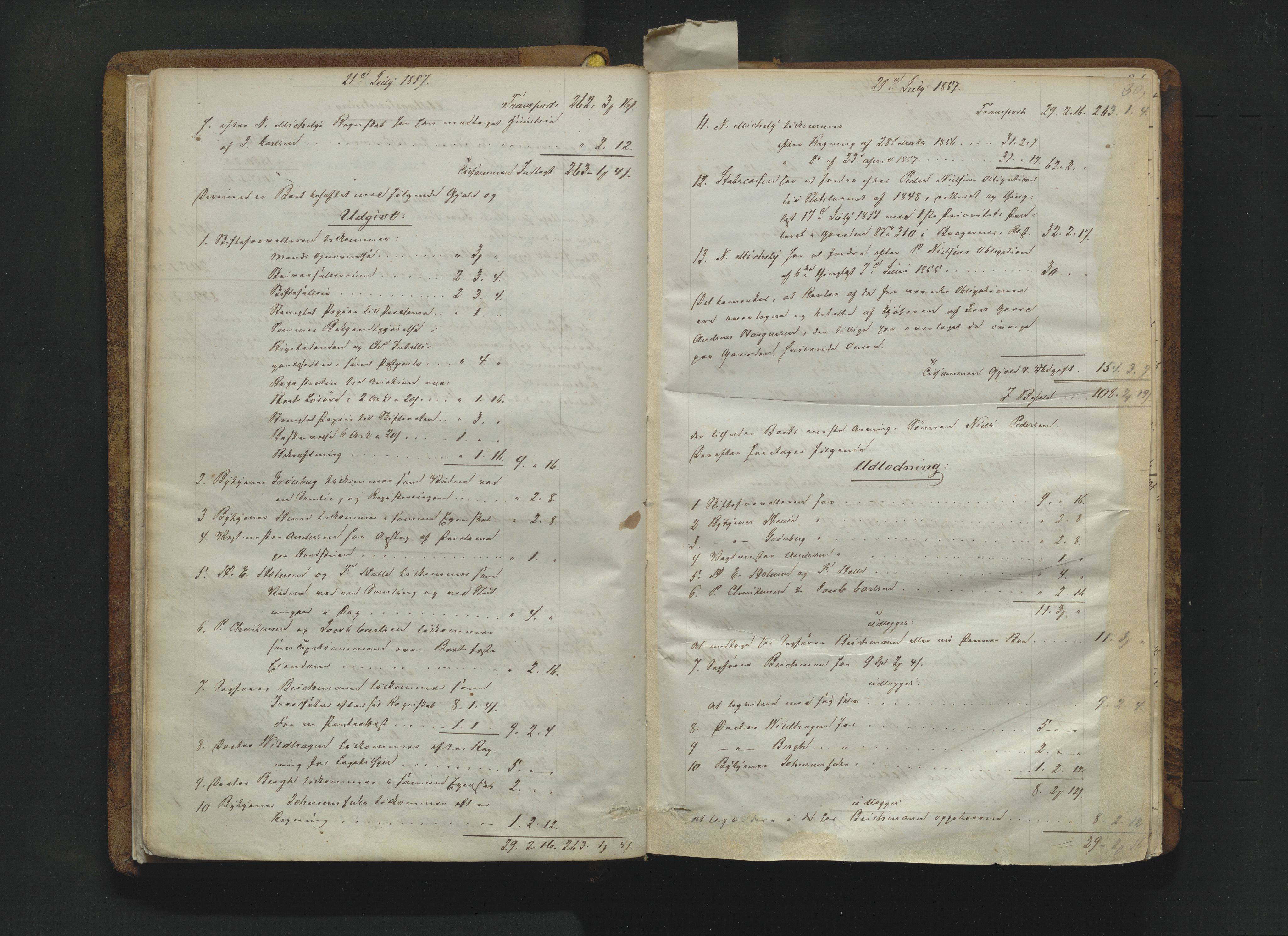 Drammen byfogd, AV/SAKO-A-222/H/Hb/Hbd/Hbda/L0002: Skifteutlodningsprotokoll., 1855-1872, p. 30