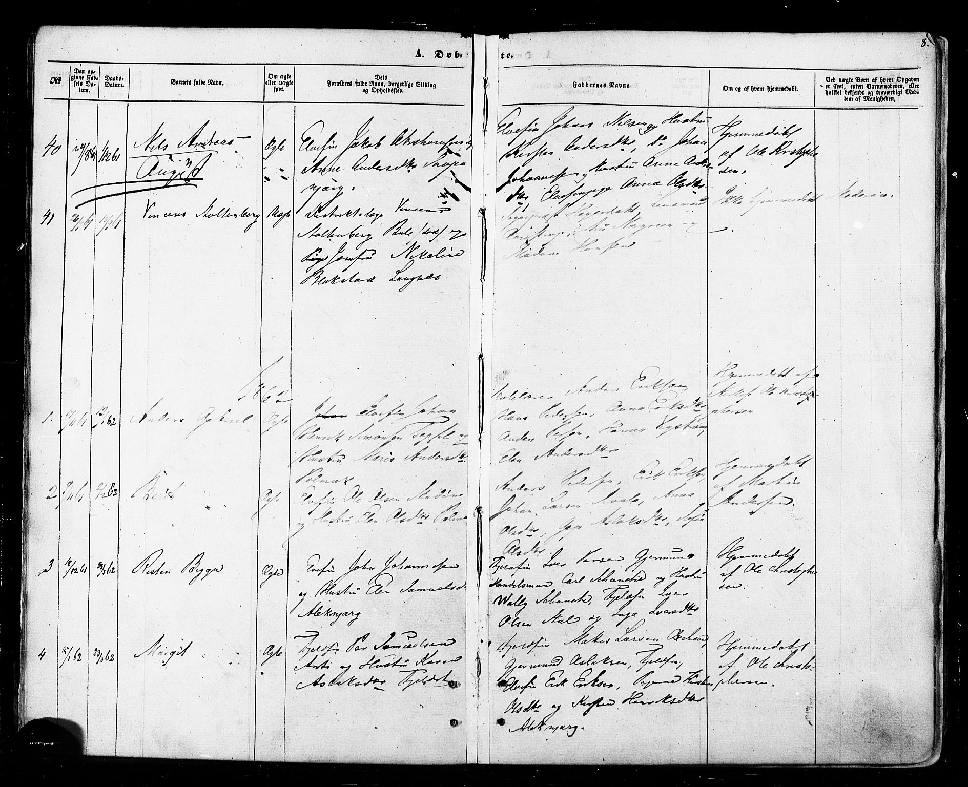 Tana sokneprestkontor, AV/SATØ-S-1334/H/Ha/L0002kirke: Parish register (official) no. 2 /1, 1861-1877, p. 8