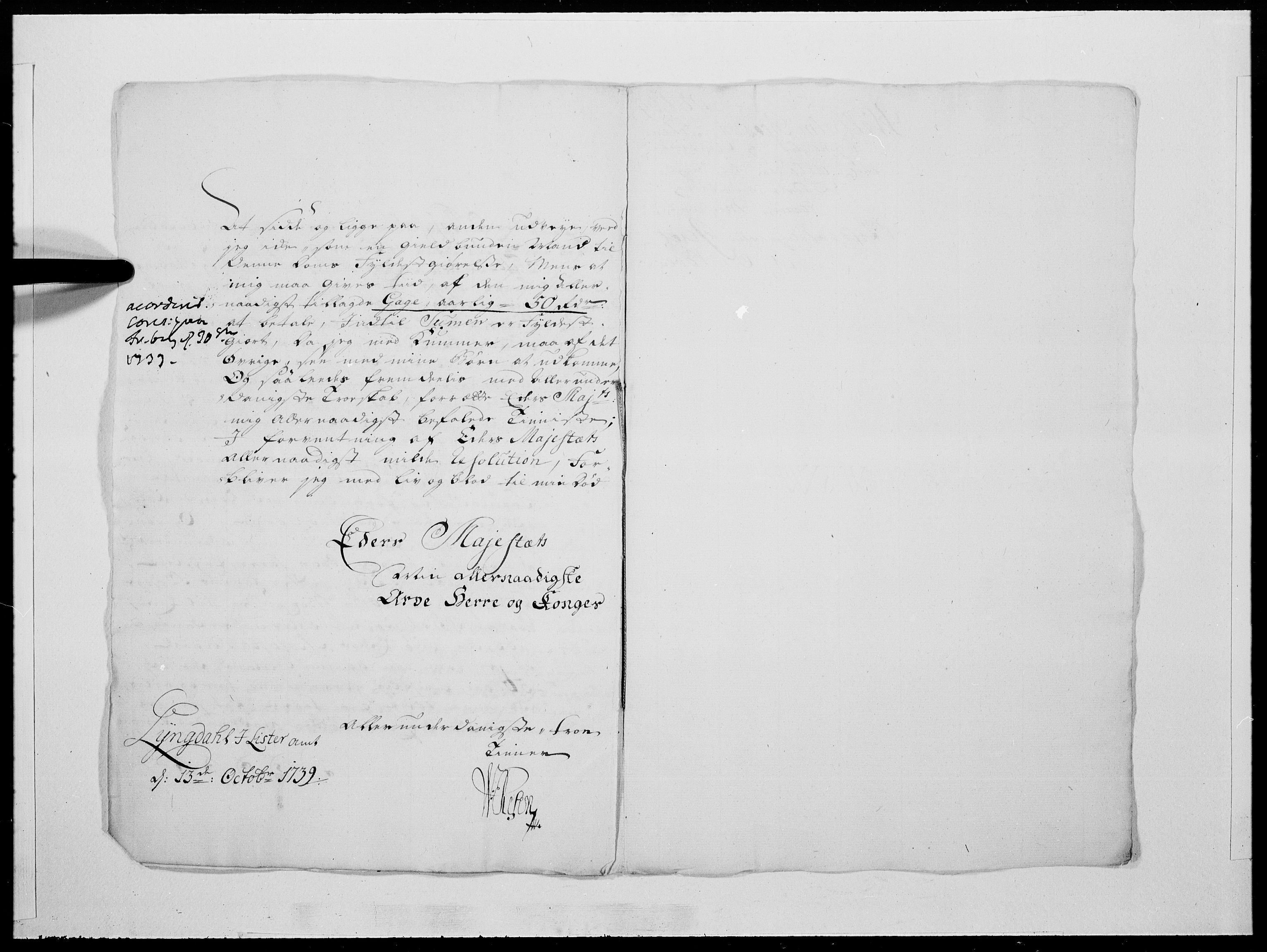 Danske Kanselli 1572-1799, AV/RA-EA-3023/F/Fc/Fcc/Fcca/L0130: Norske innlegg 1572-1799, 1739, p. 352