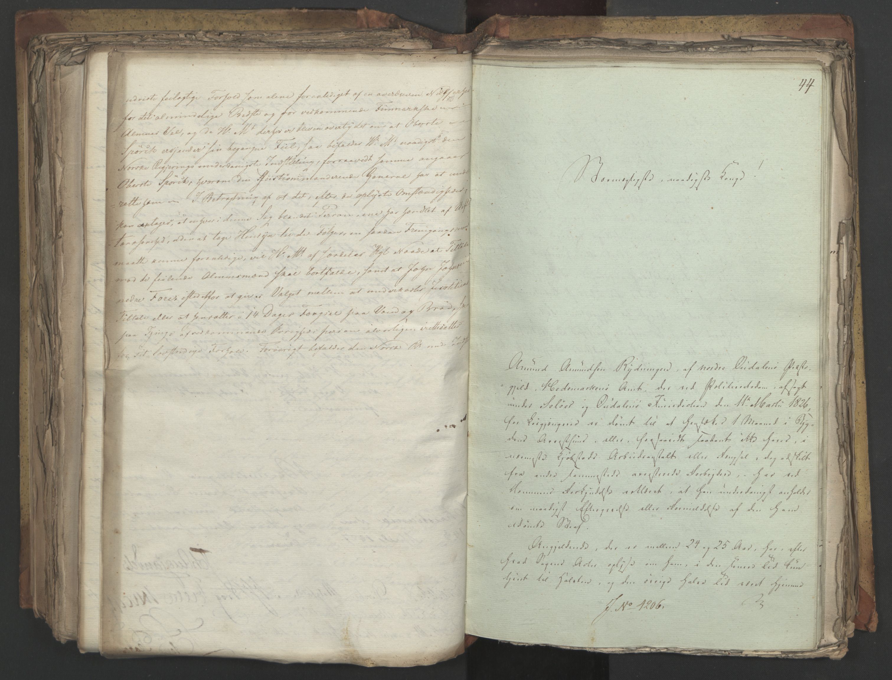 Statsrådsavdelingen i Stockholm, AV/RA-S-1003/D/Da/L0050: Regjeringsinnstillinger nr. 4087-4309, 1826, p. 409