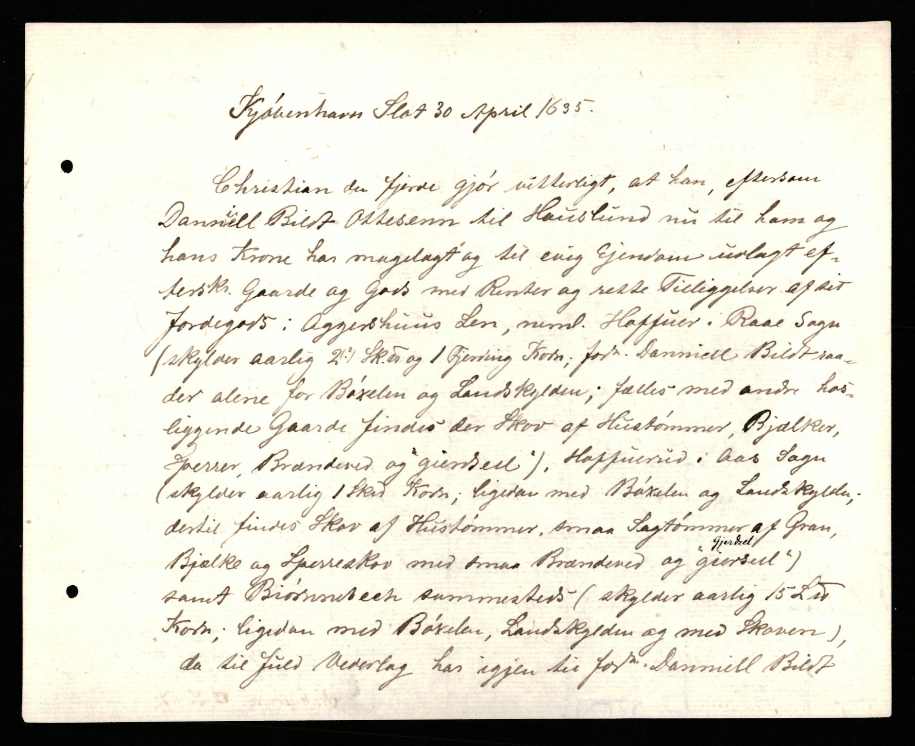 Riksarkivets diplomsamling, AV/RA-EA-5965/F35/F35b/L0008: Riksarkivets diplomer, seddelregister, 1635-1646, p. 25