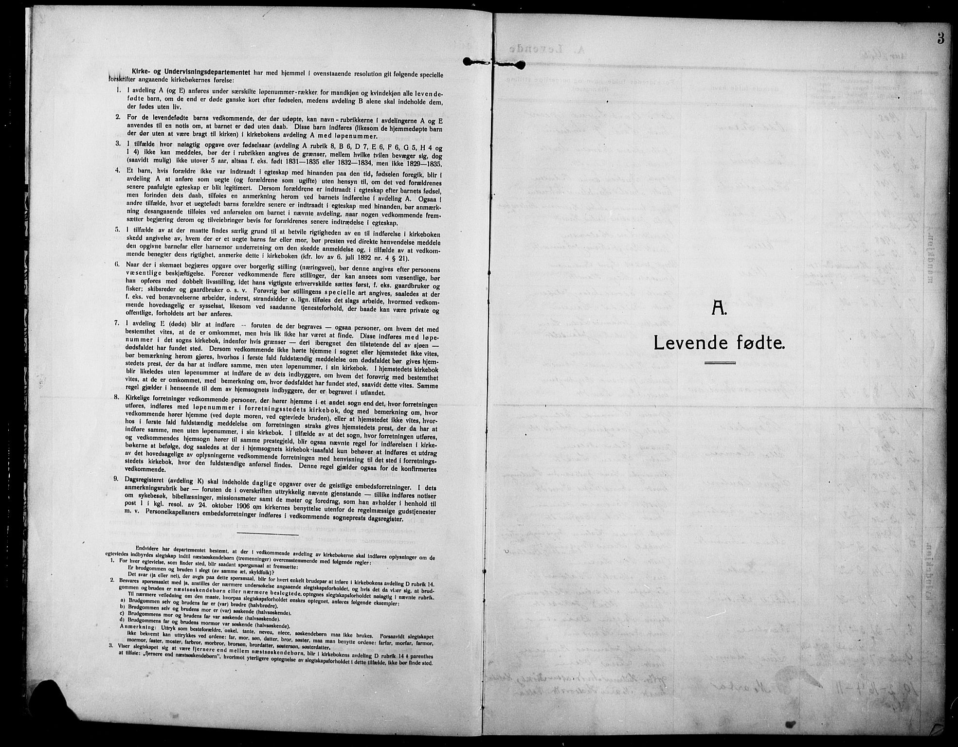 Lunner prestekontor, SAH/PREST-118/H/Ha/Hab/L0001: Parish register (copy) no. 1, 1909-1922, p. 3