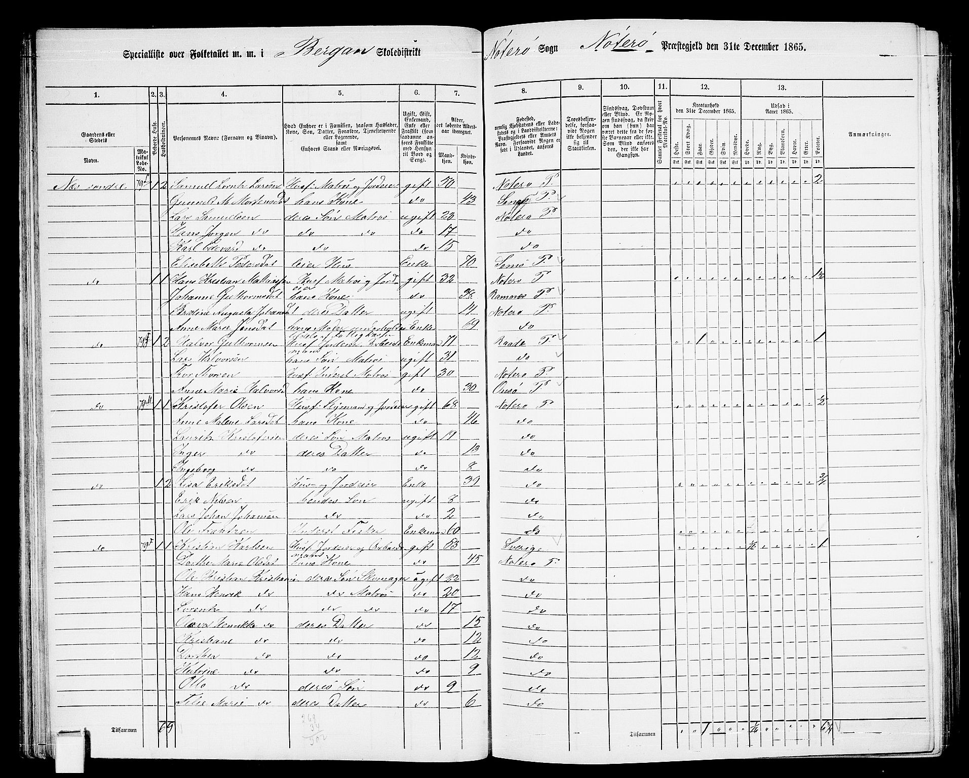 RA, 1865 census for Nøtterøy, 1865, p. 65