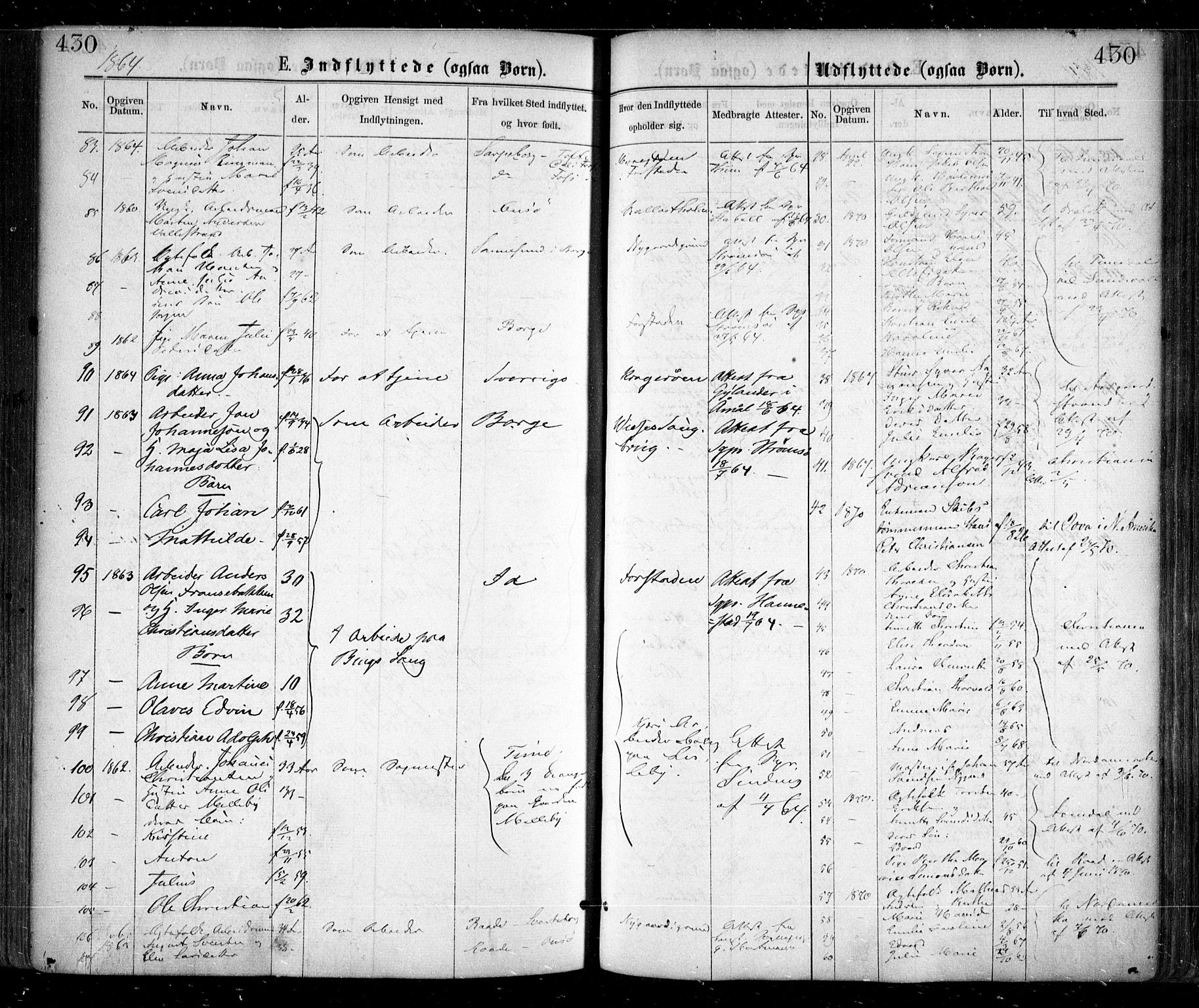 Glemmen prestekontor Kirkebøker, SAO/A-10908/F/Fa/L0008: Parish register (official) no. 8, 1862-1871, p. 430