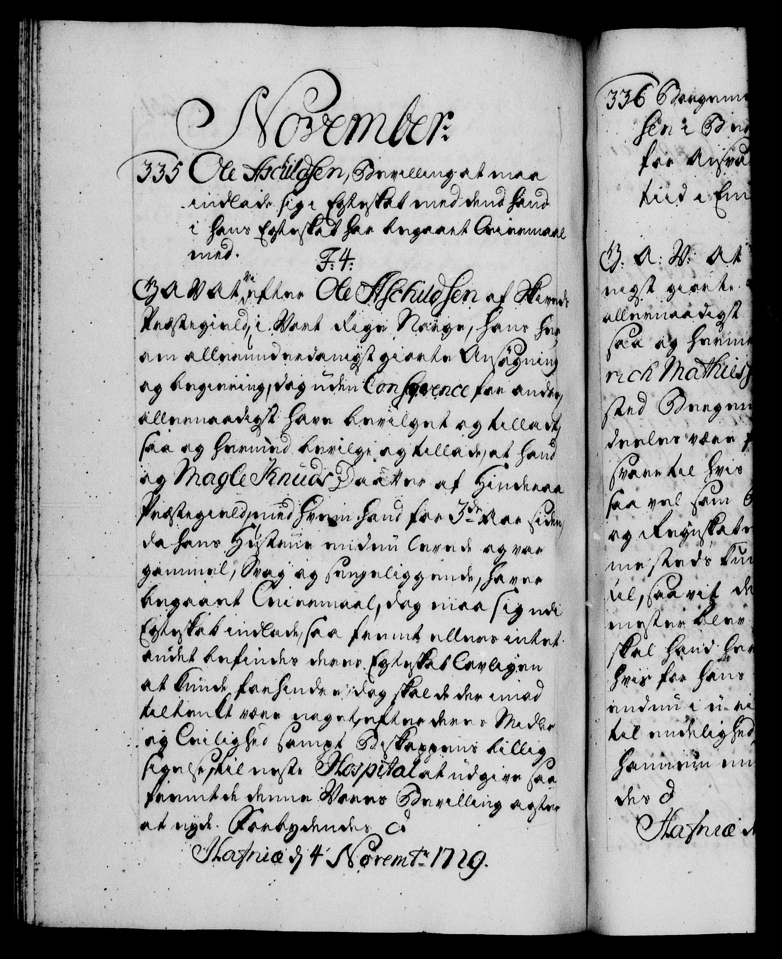 Danske Kanselli 1572-1799, AV/RA-EA-3023/F/Fc/Fca/Fcaa/L0026: Norske registre, 1729-1730, p. 251b