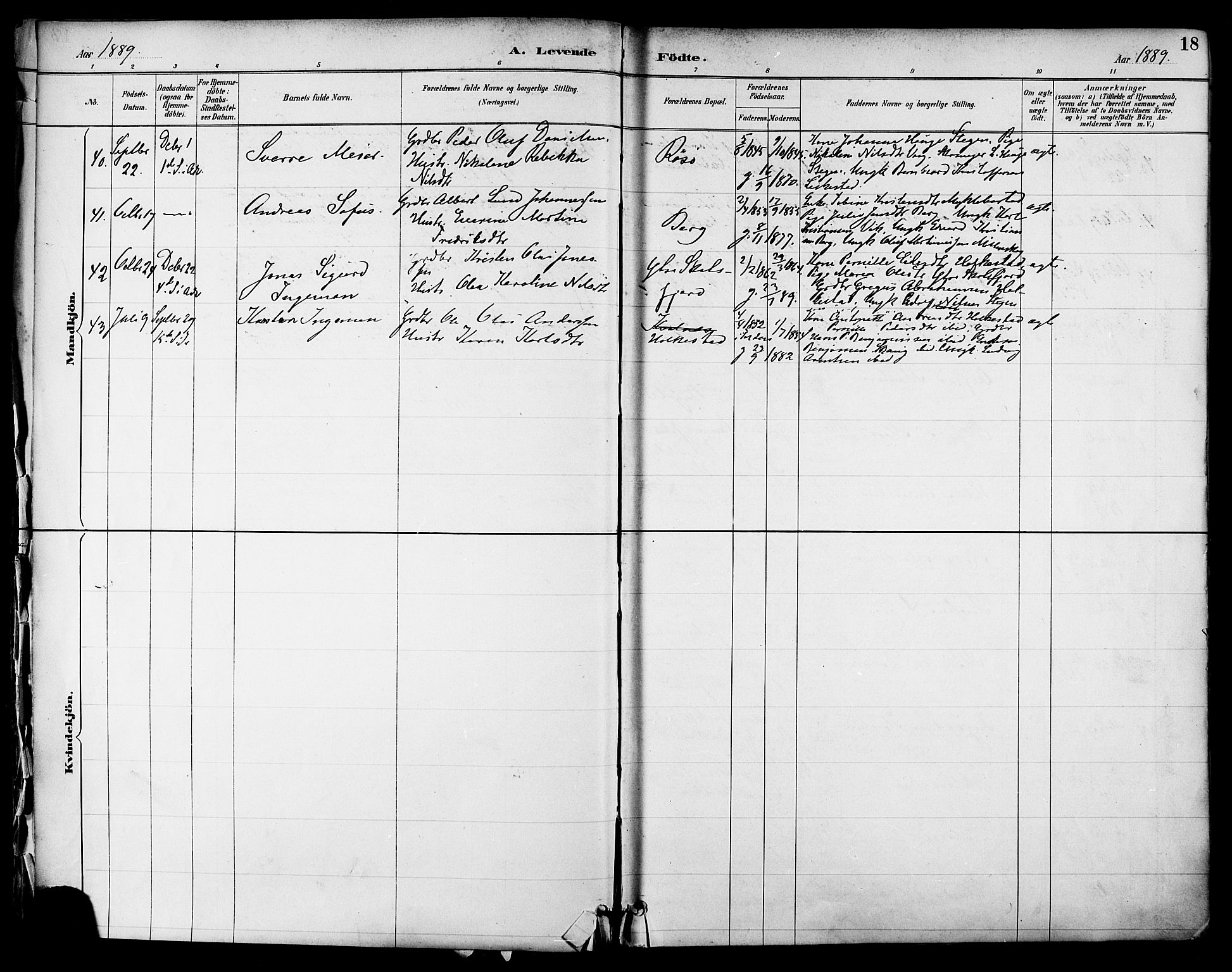 Ministerialprotokoller, klokkerbøker og fødselsregistre - Nordland, SAT/A-1459/855/L0803: Parish register (official) no. 855A11, 1887-1905, p. 18