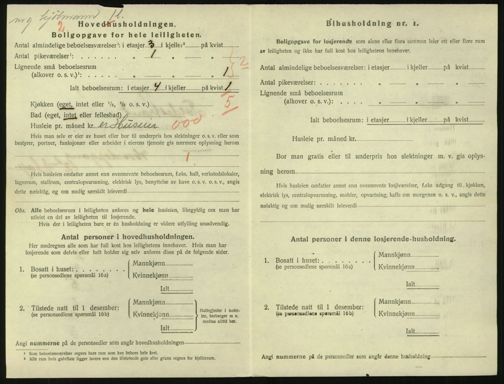 SAK, 1920 census for Tvedestrand, 1920, p. 1012