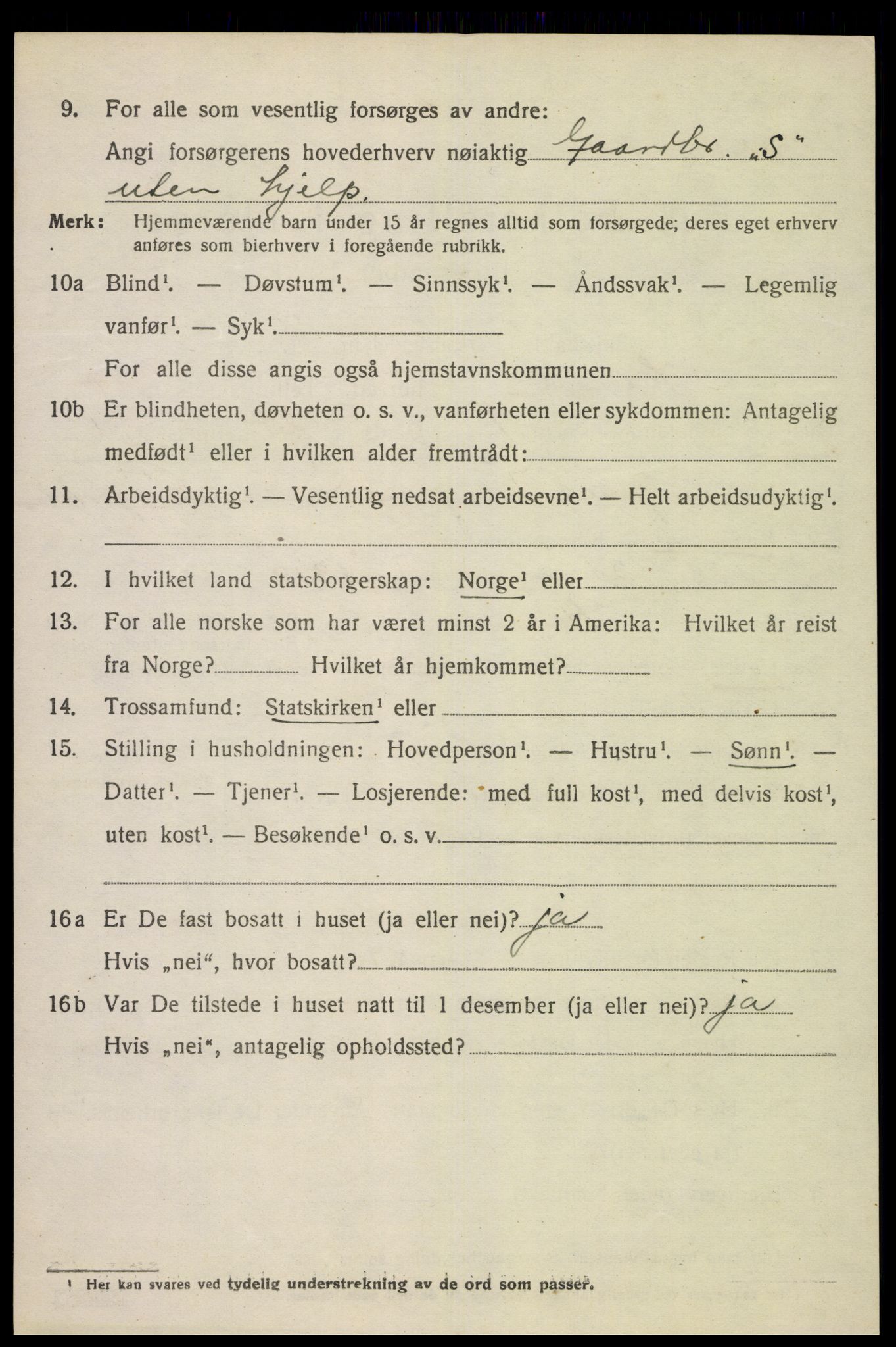 SAK, 1920 census for Herad, 1920, p. 1763