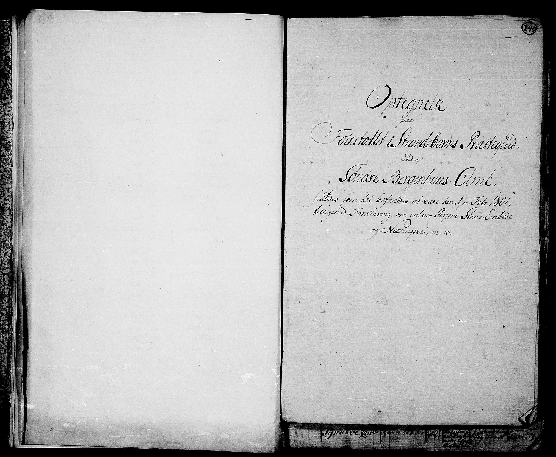 RA, 1801 census for 1226P Strandebarm, 1801, p. 246a