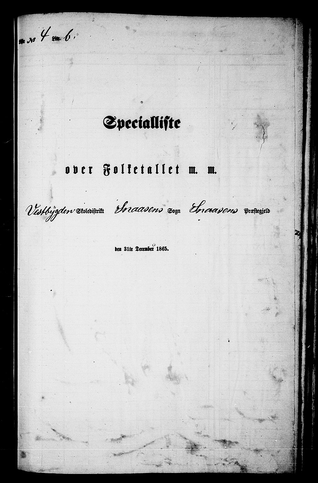 RA, 1865 census for Snåsa, 1865, p. 86