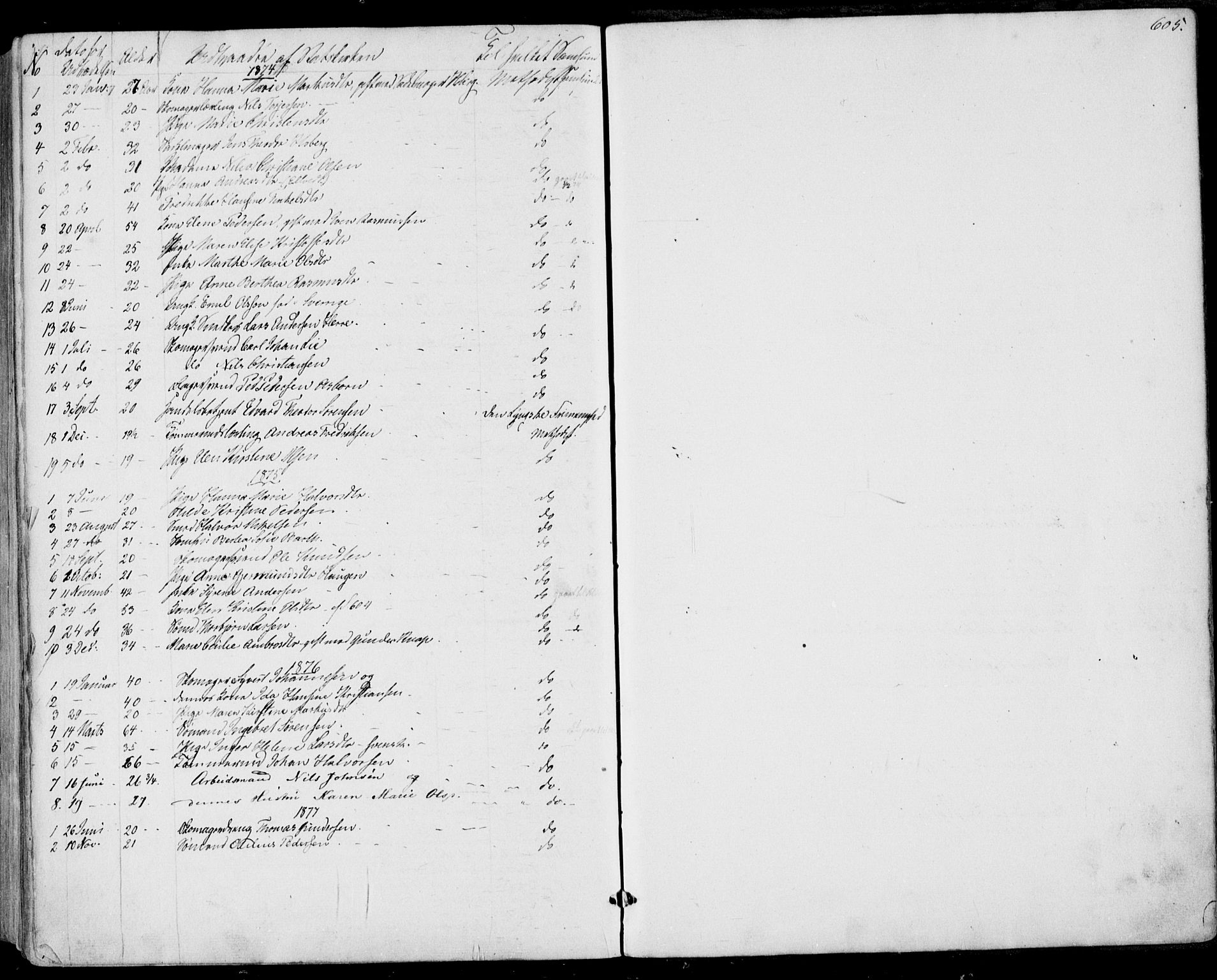 Porsgrunn kirkebøker , AV/SAKO-A-104/F/Fa/L0007: Parish register (official) no. 7, 1858-1877, p. 605