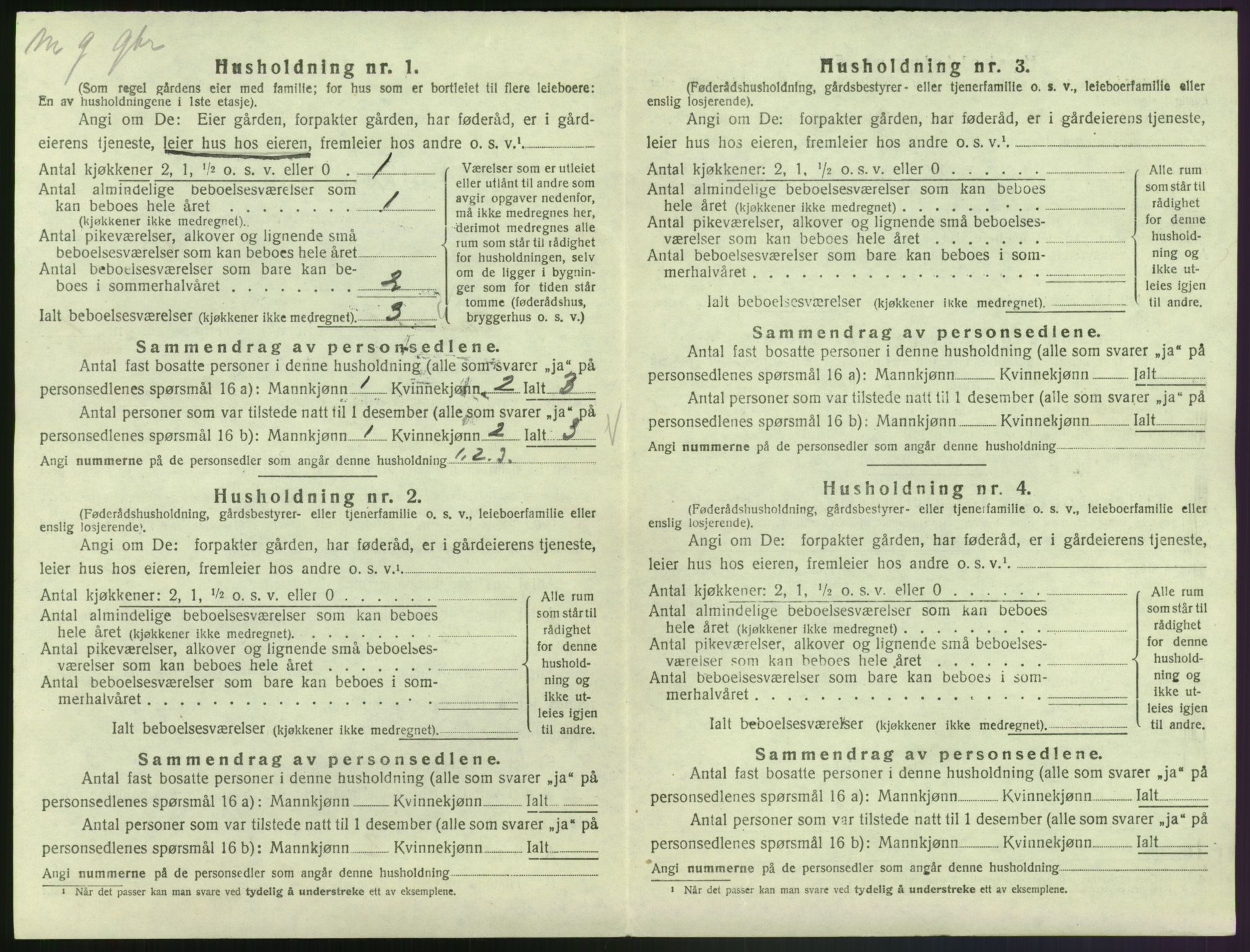 SAK, 1920 census for Laudal, 1920, p. 39