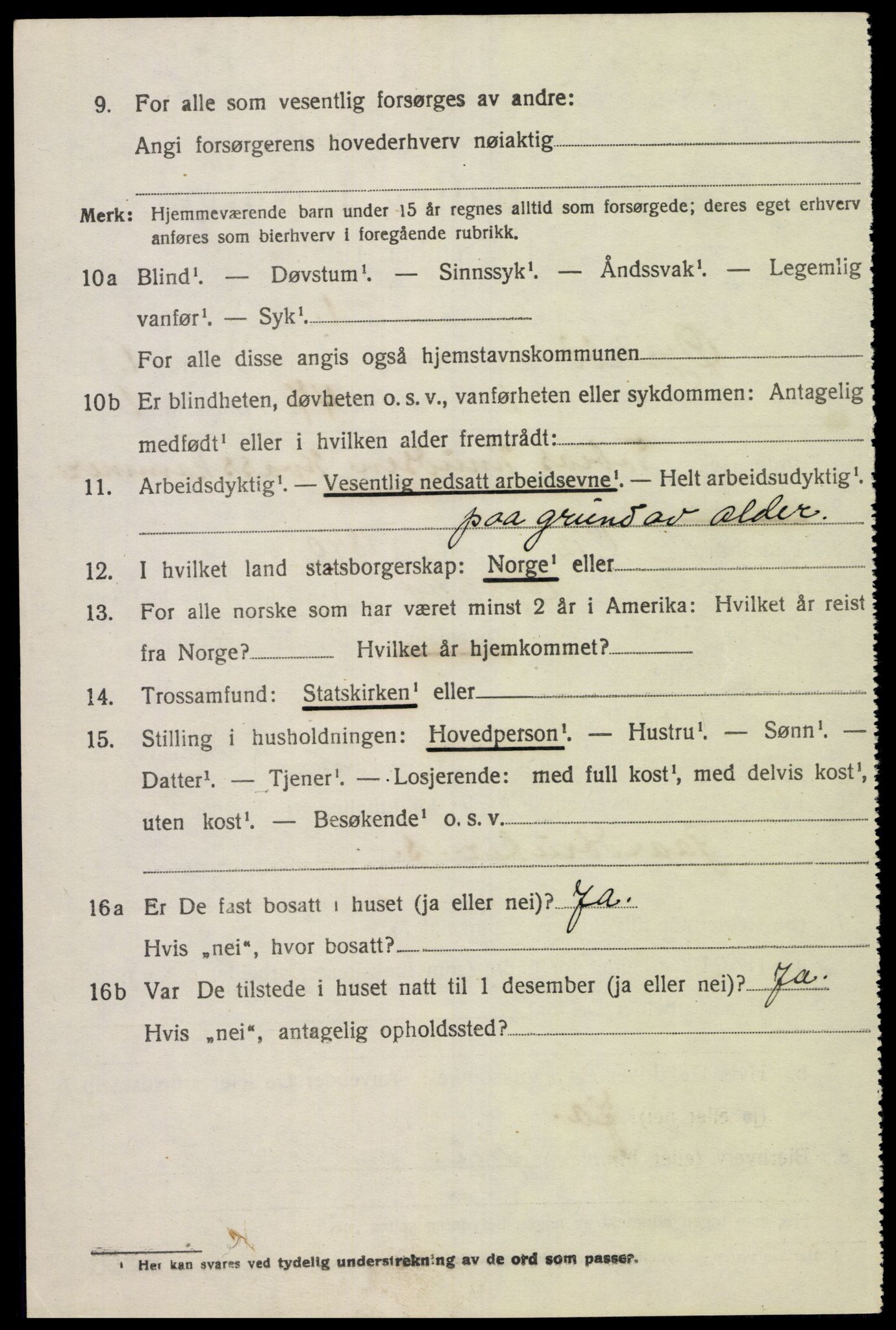 SAK, 1920 census for Øyslebø, 1920, p. 457