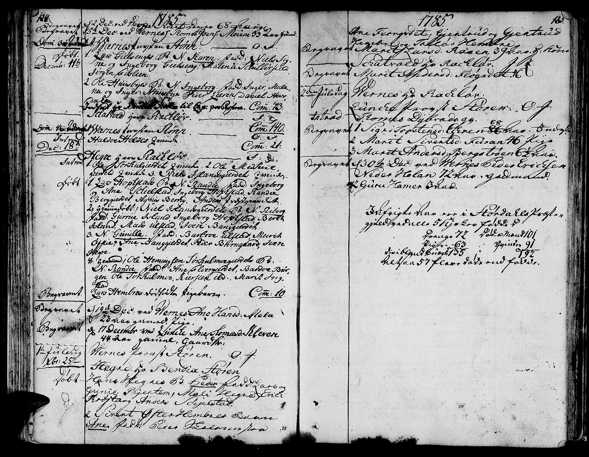 Ministerialprotokoller, klokkerbøker og fødselsregistre - Nord-Trøndelag, SAT/A-1458/709/L0059: Parish register (official) no. 709A06, 1781-1797, p. 124-125