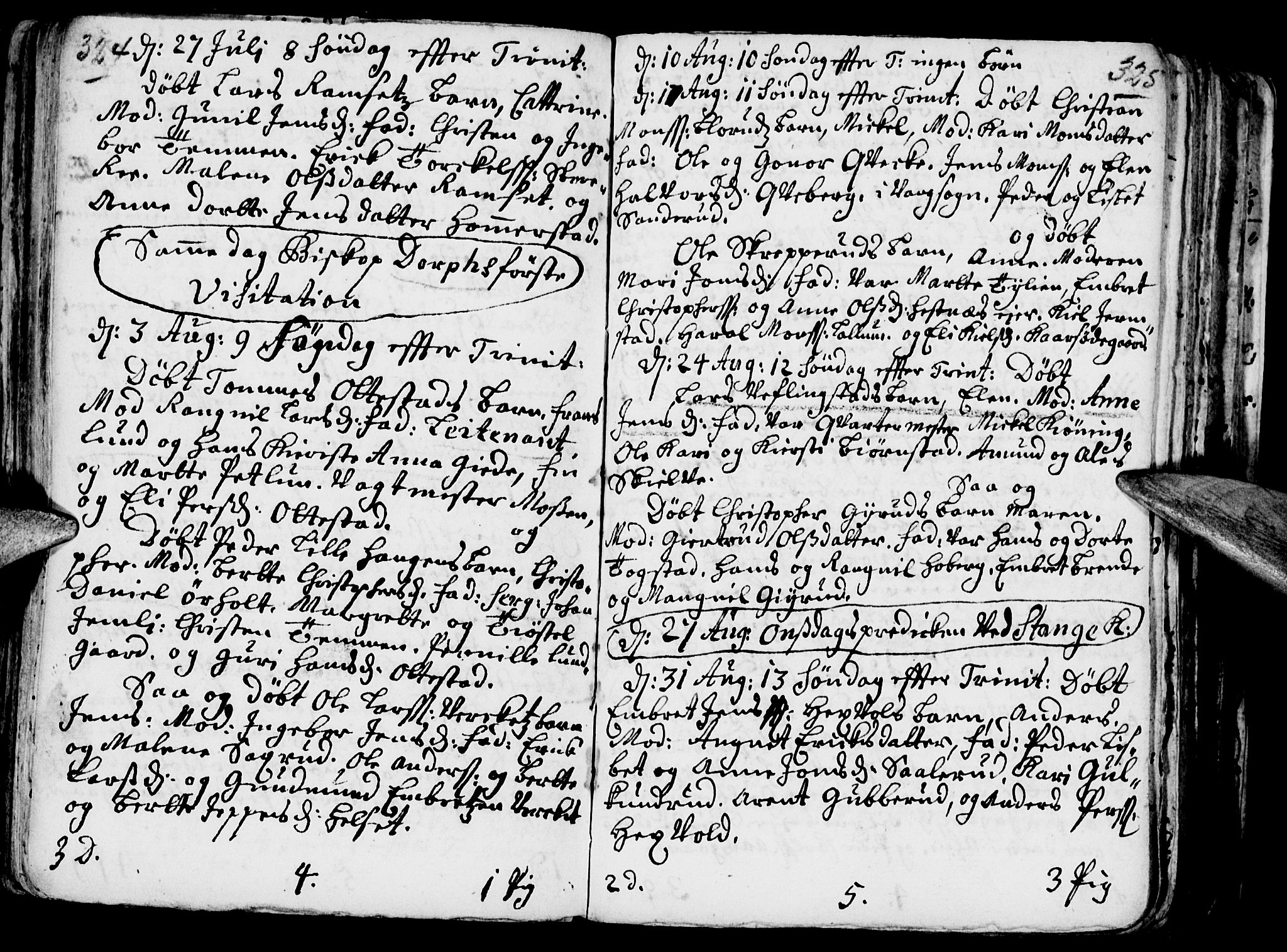 Stange prestekontor, AV/SAH-PREST-002/K/L0002: Parish register (official) no. 2, 1724-1740, p. 324-325