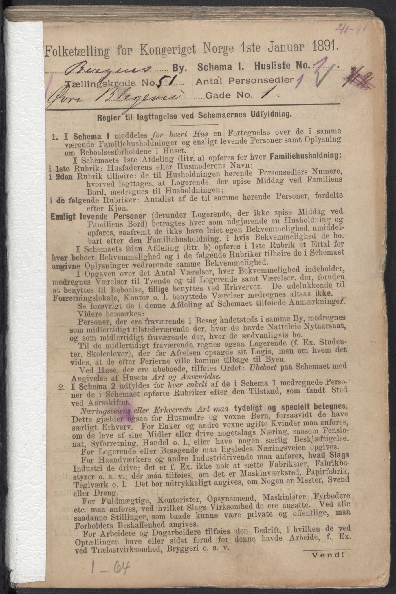 RA, 1891 Census for 1301 Bergen, 1891, p. 8322