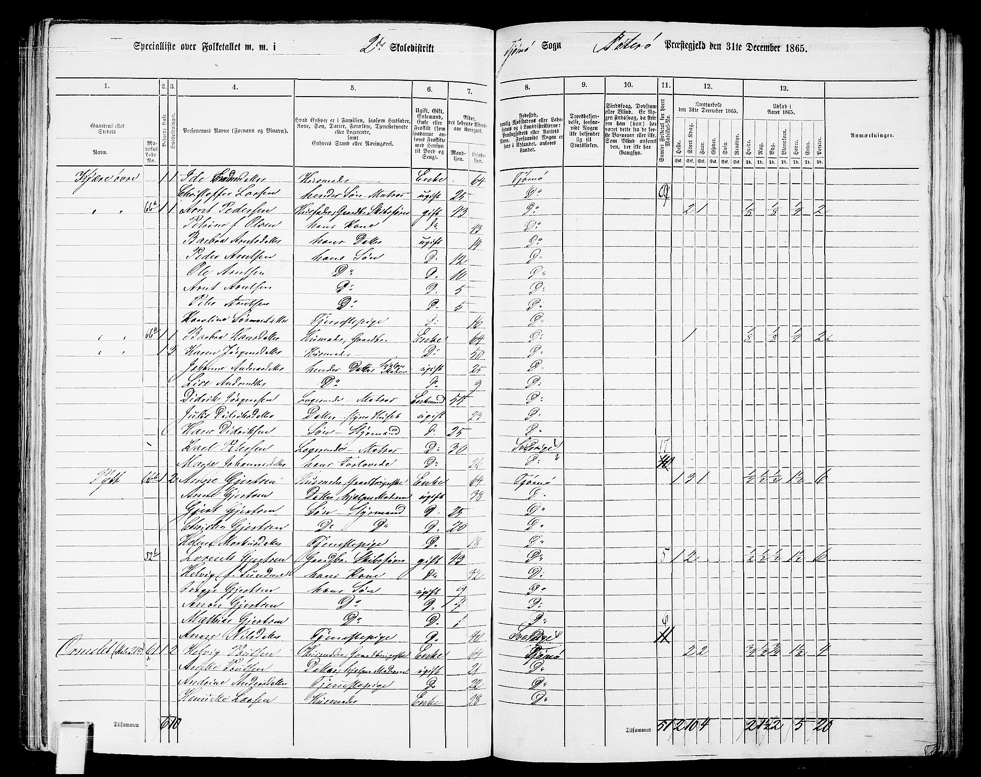 RA, 1865 census for Nøtterøy, 1865, p. 261