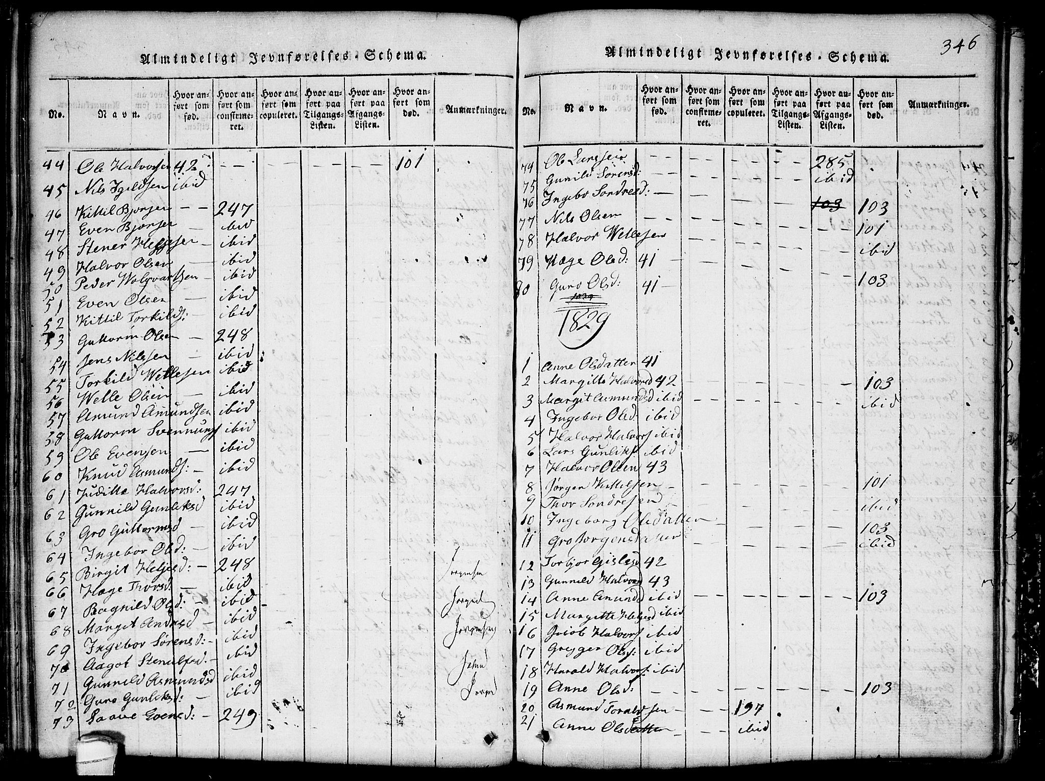 Seljord kirkebøker, SAKO/A-20/G/Gb/L0002: Parish register (copy) no. II 2, 1815-1854, p. 346